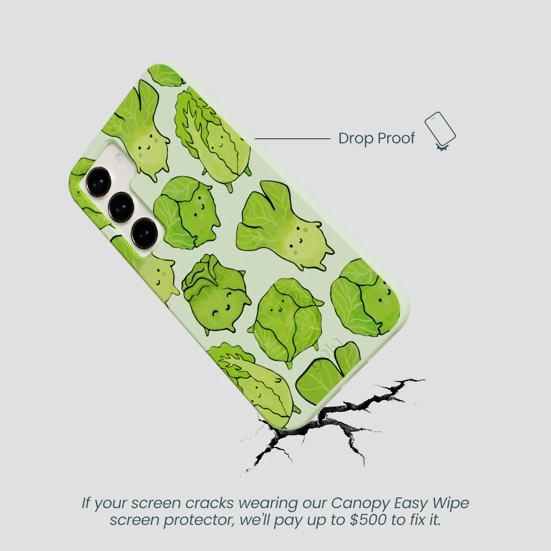 Sage Green Silly Cabbage Samsung Galaxy S24 Case - Image 5