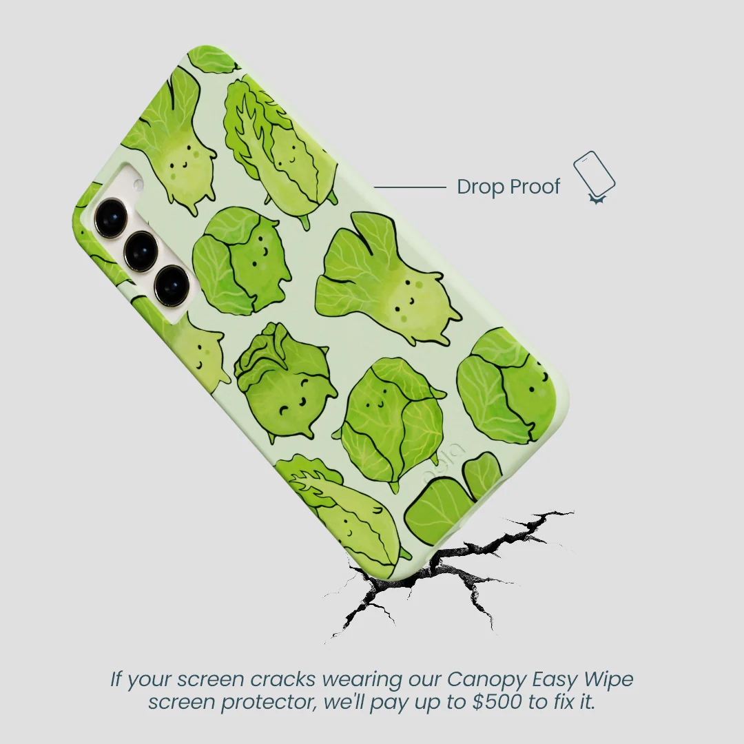 Sage Green Silly Cabbage Samsung Galaxy S24+(Plus) Case - Image 5