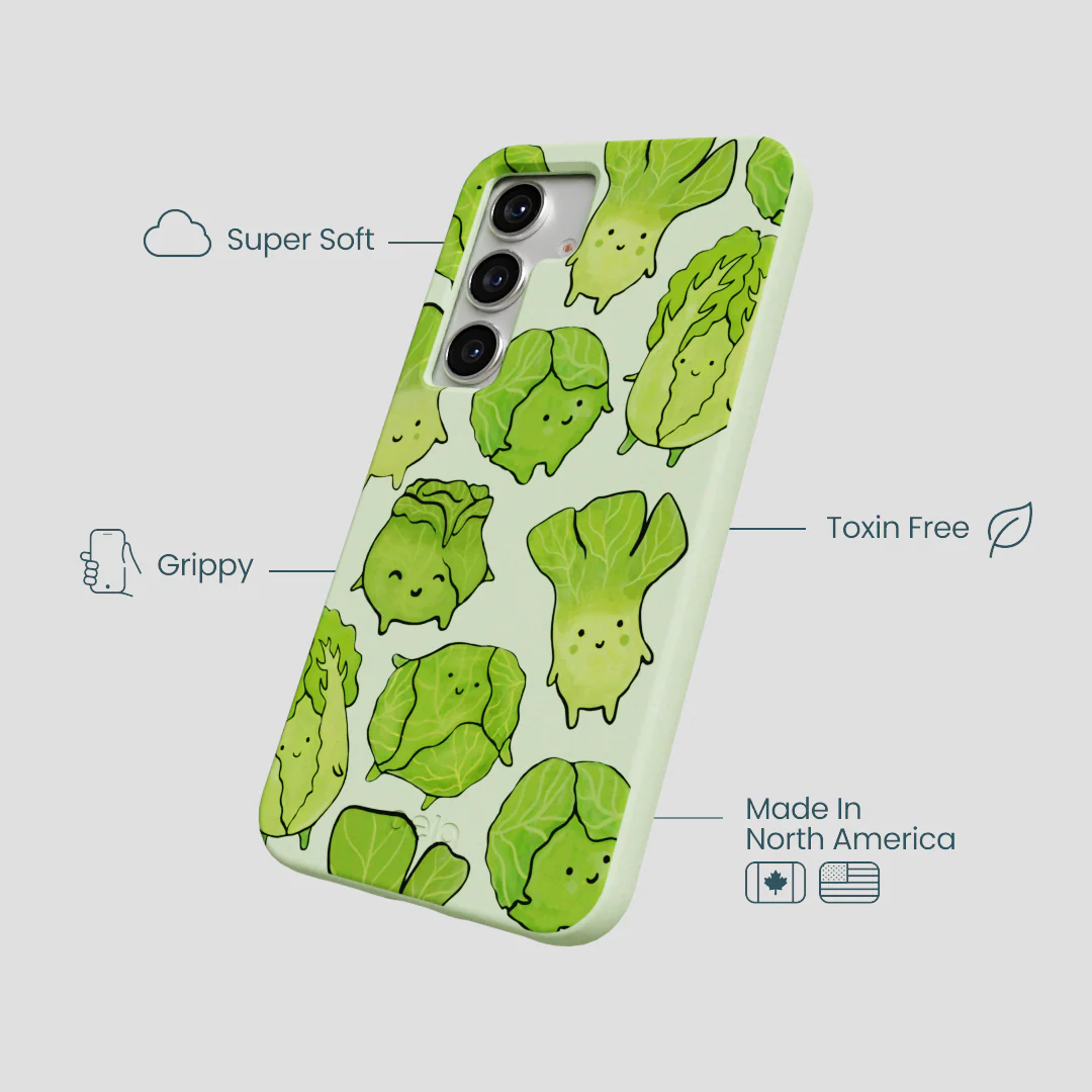 Sage Green Silly Cabbage Samsung Galaxy S25 Case - Image 4