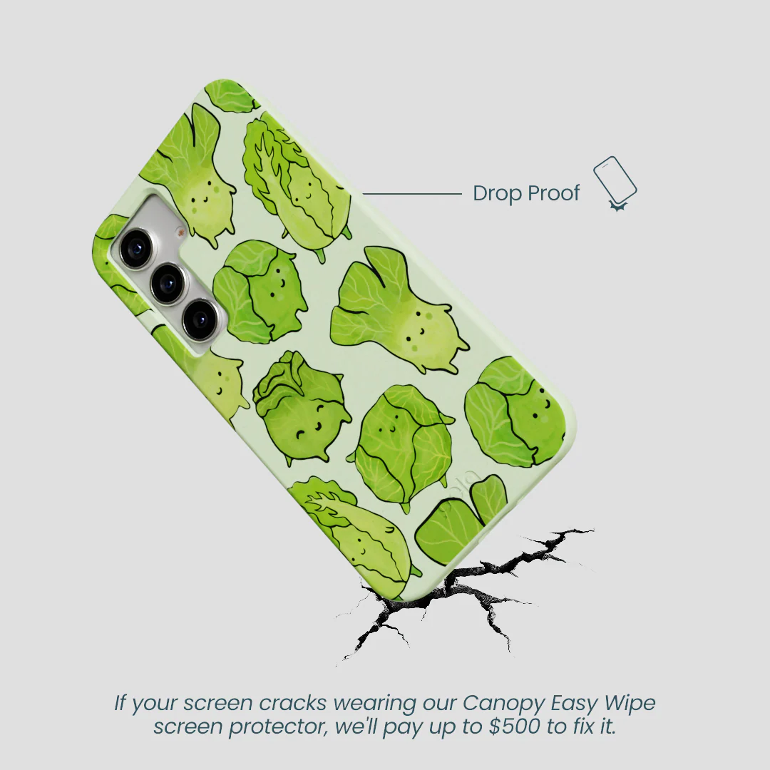 Sage Green Silly Cabbage Samsung Galaxy S25 Case - Image 5