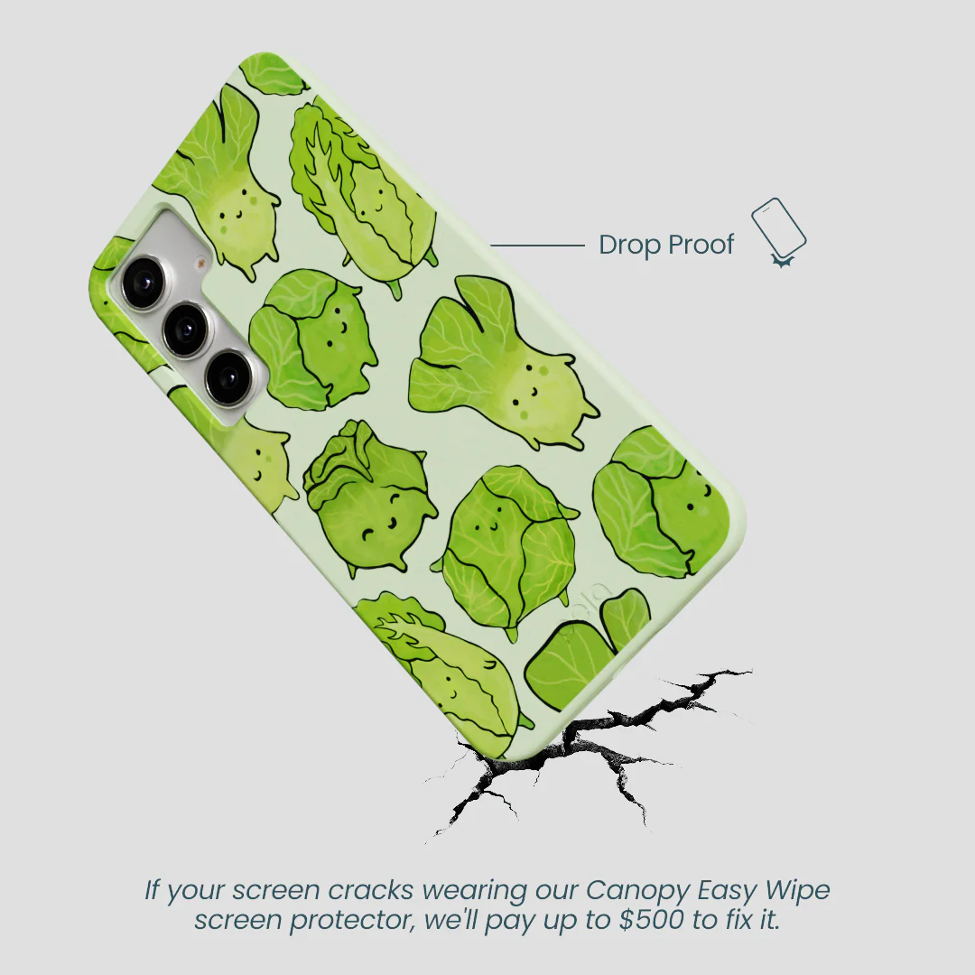 Sage Green Silly Cabbage Samsung Galaxy S25+(Plus) Case - Image 5