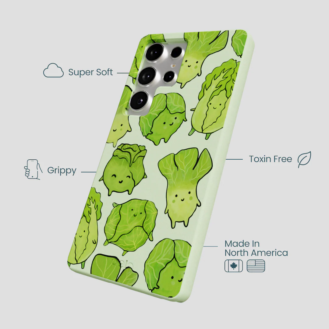 Sage Green Silly Cabbage Samsung Galaxy S25 Ultra Case - Image 4