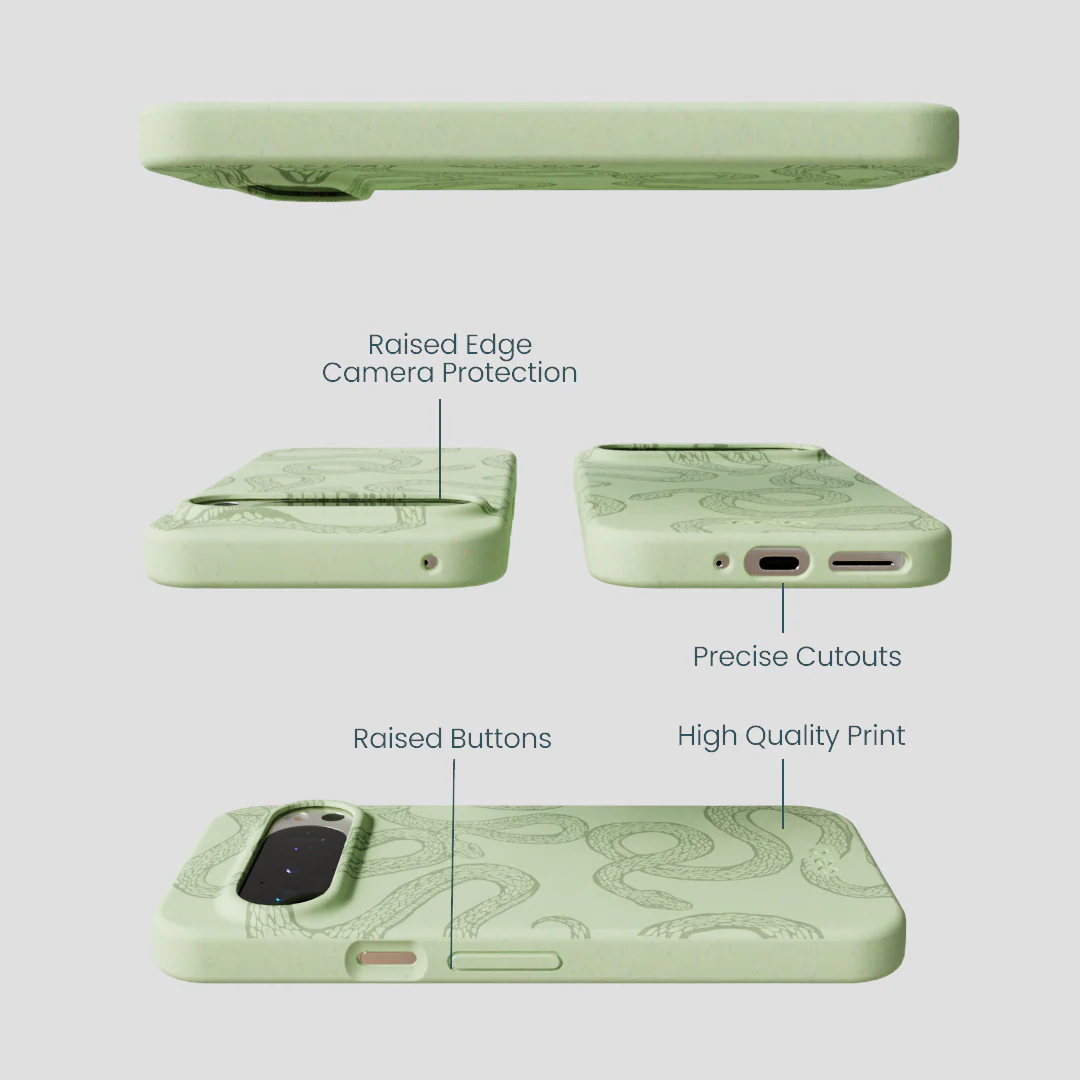 Sage Green Snaky Google Pixel 9/9 Pro Case - Image 3