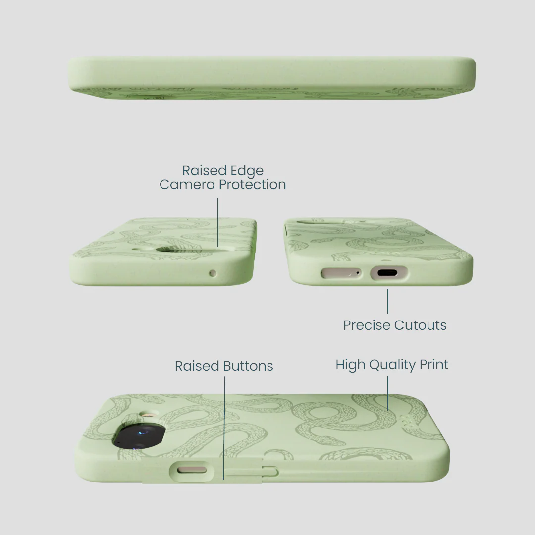 Sage Green Snaky Google Pixel 9a Case - Image 3