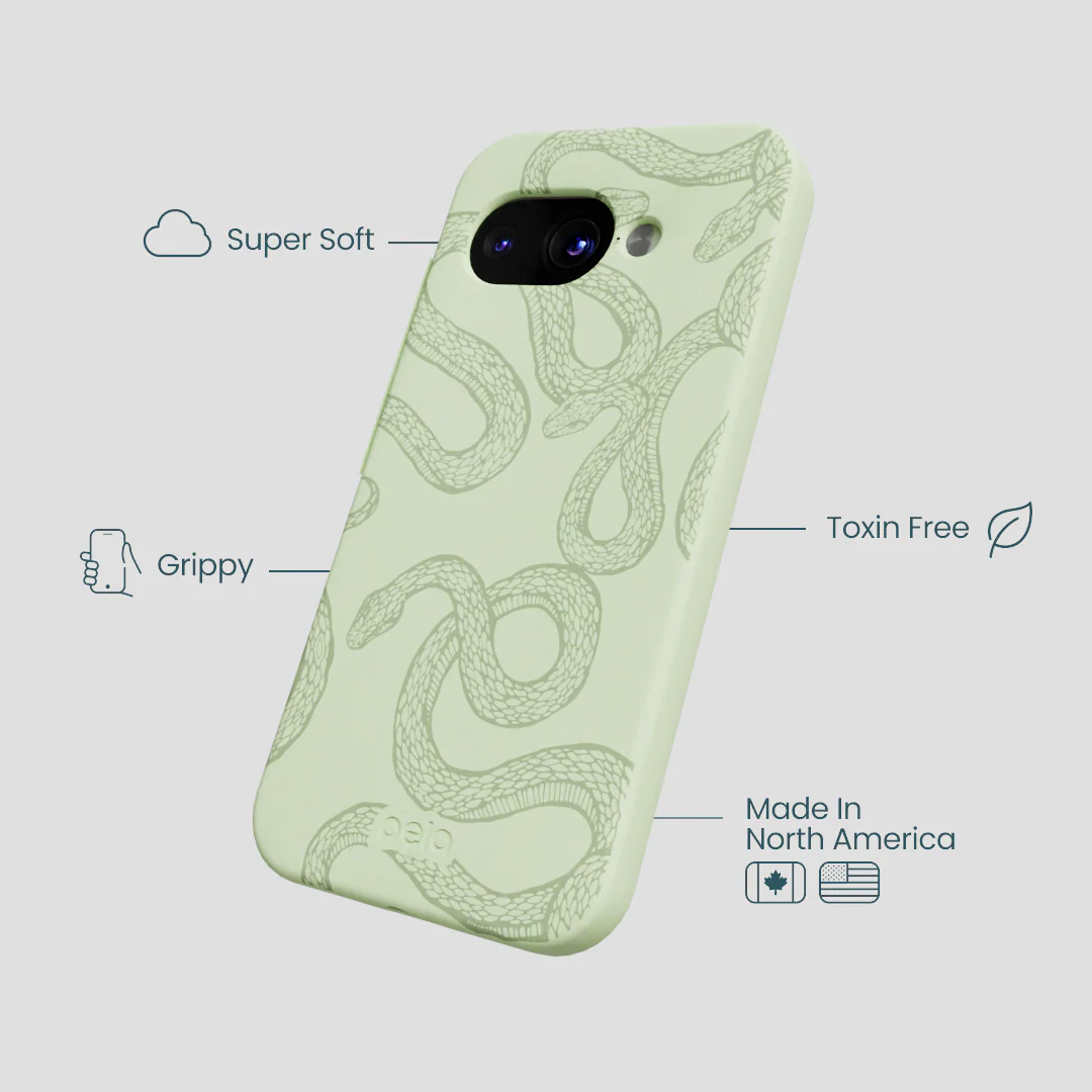 Sage Green Snaky Google Pixel 9a Case - Image 4