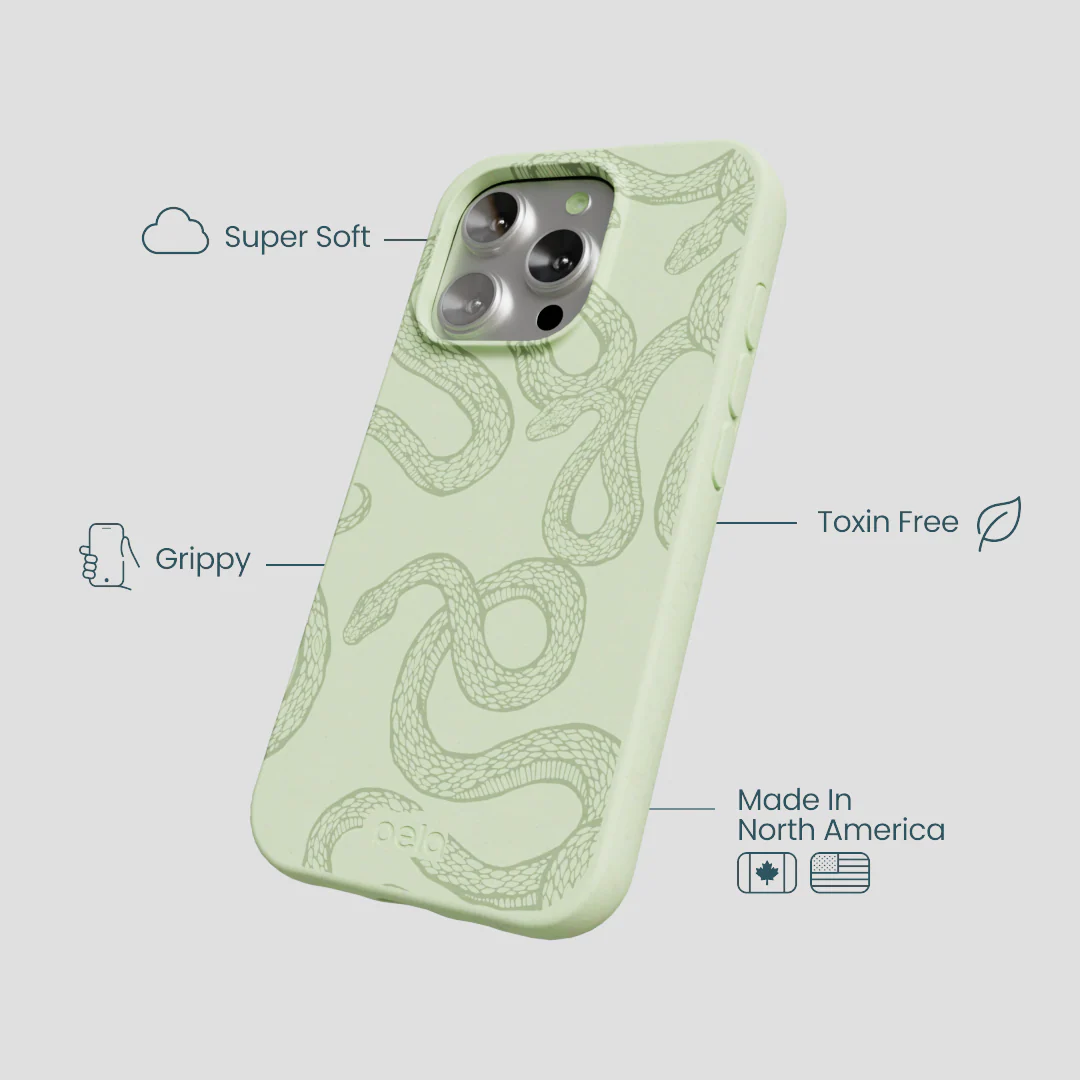 Sage Green Snaky iPhone 16 Pro Case - Image 4