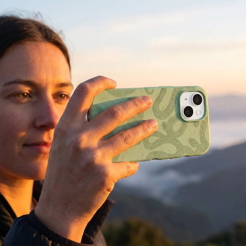 Sage Green Snaky iPhone 17 Pro Max Case - Image 2