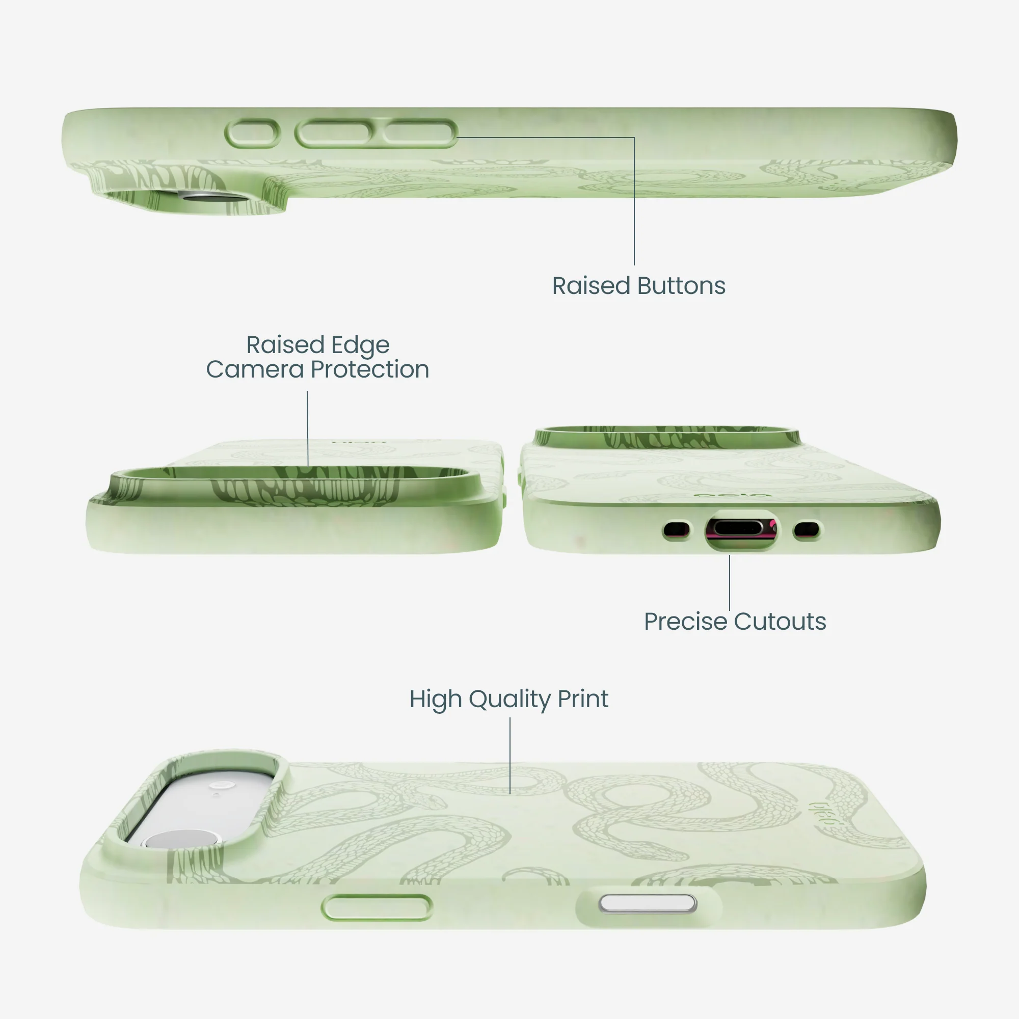 Sage Green Snaky iPhone Air Case - Image 3