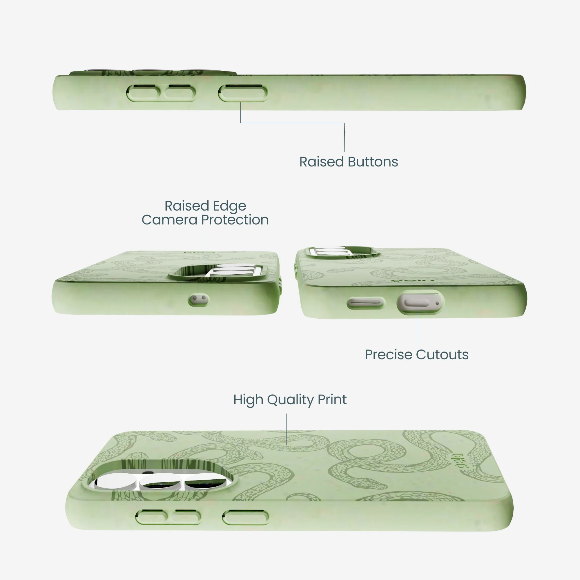 Sage Green Snaky Samsung Galaxy S26 Case - Image 3