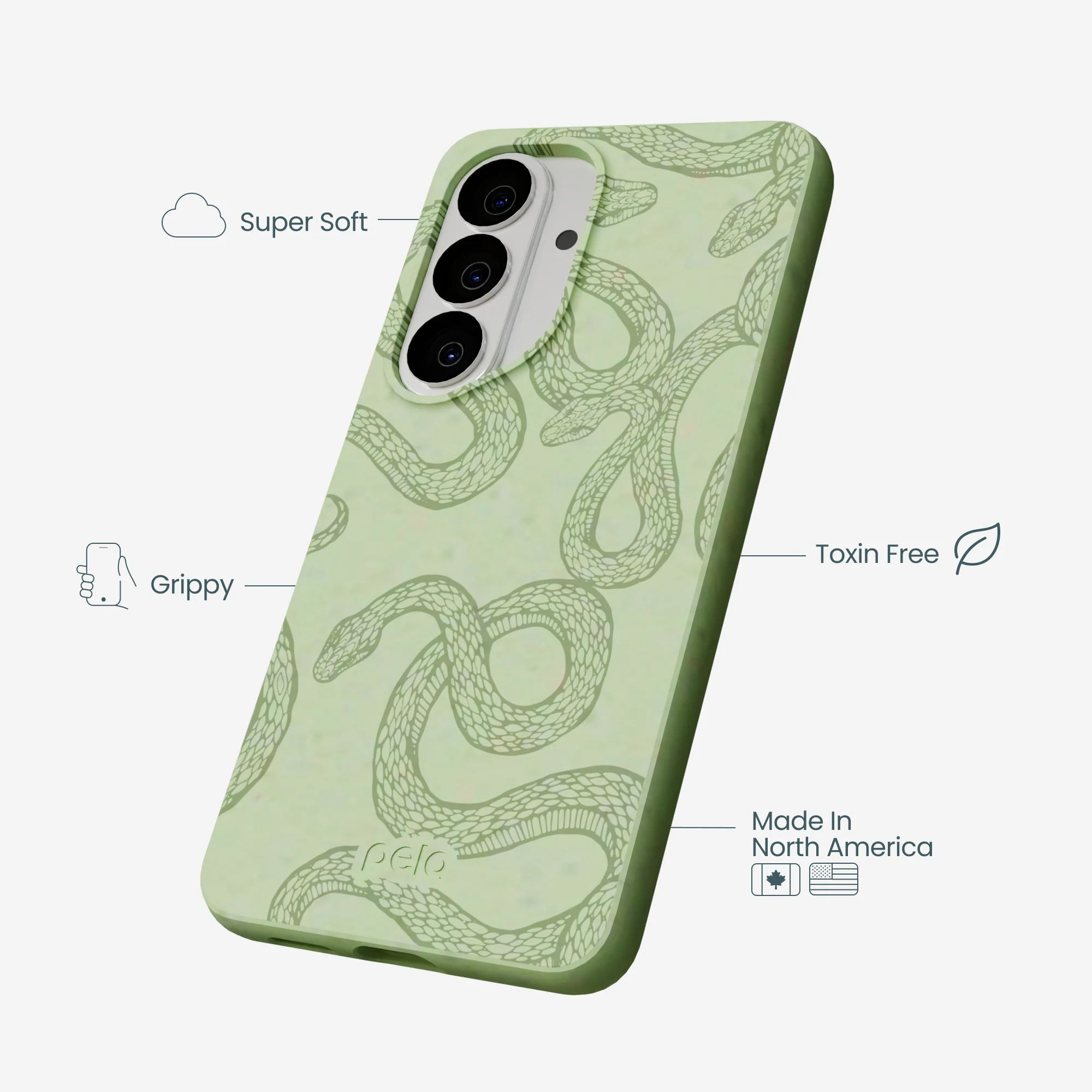 Sage Green Snaky Samsung Galaxy S26 Case - Image 4