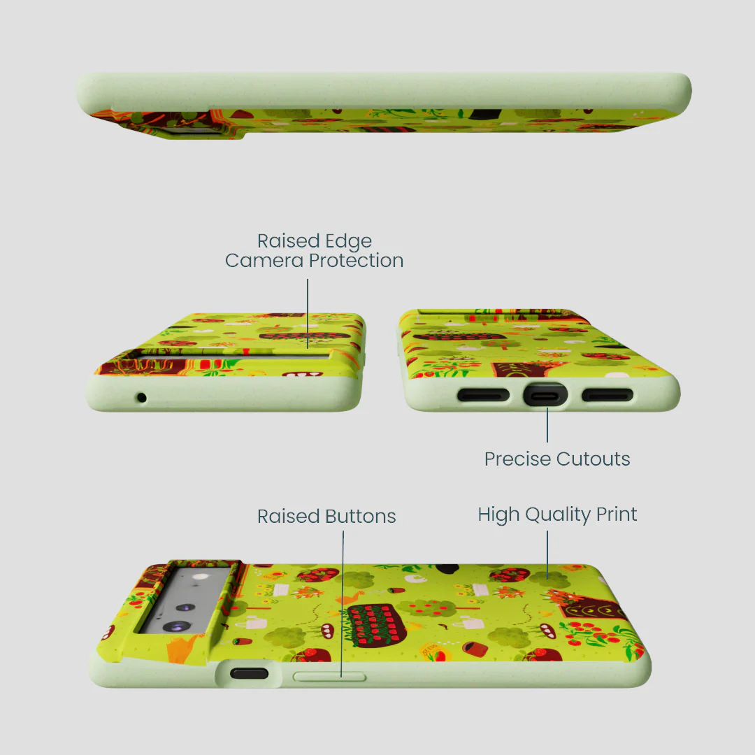 Sage Green Spring Garden Google Pixel 6a Case - Image 2