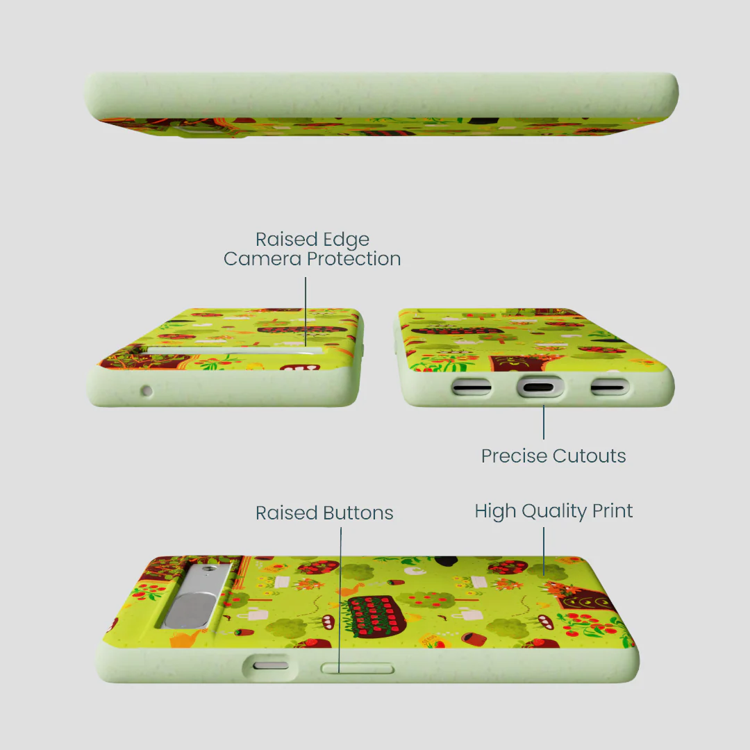 Sage Green Spring Garden Google Pixel 7a Case - Image 2