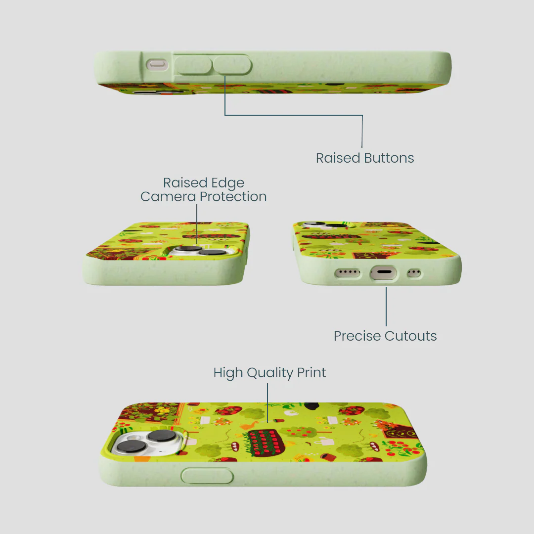 Sage Green Spring Garden iPhone 13 Mini Case - Image 3