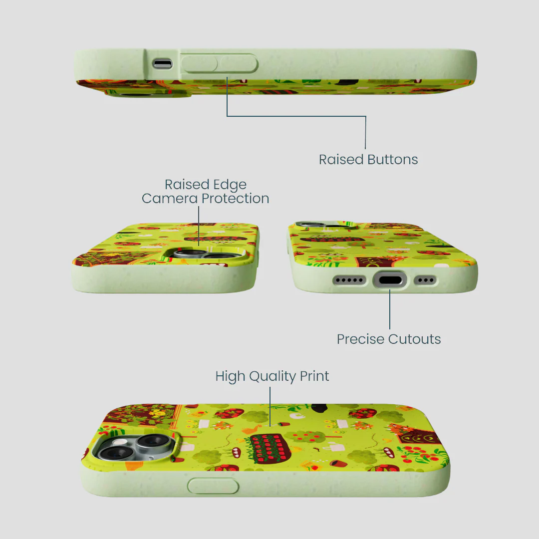 Sage Green Spring Garden iPhone 14 Case - Image 3