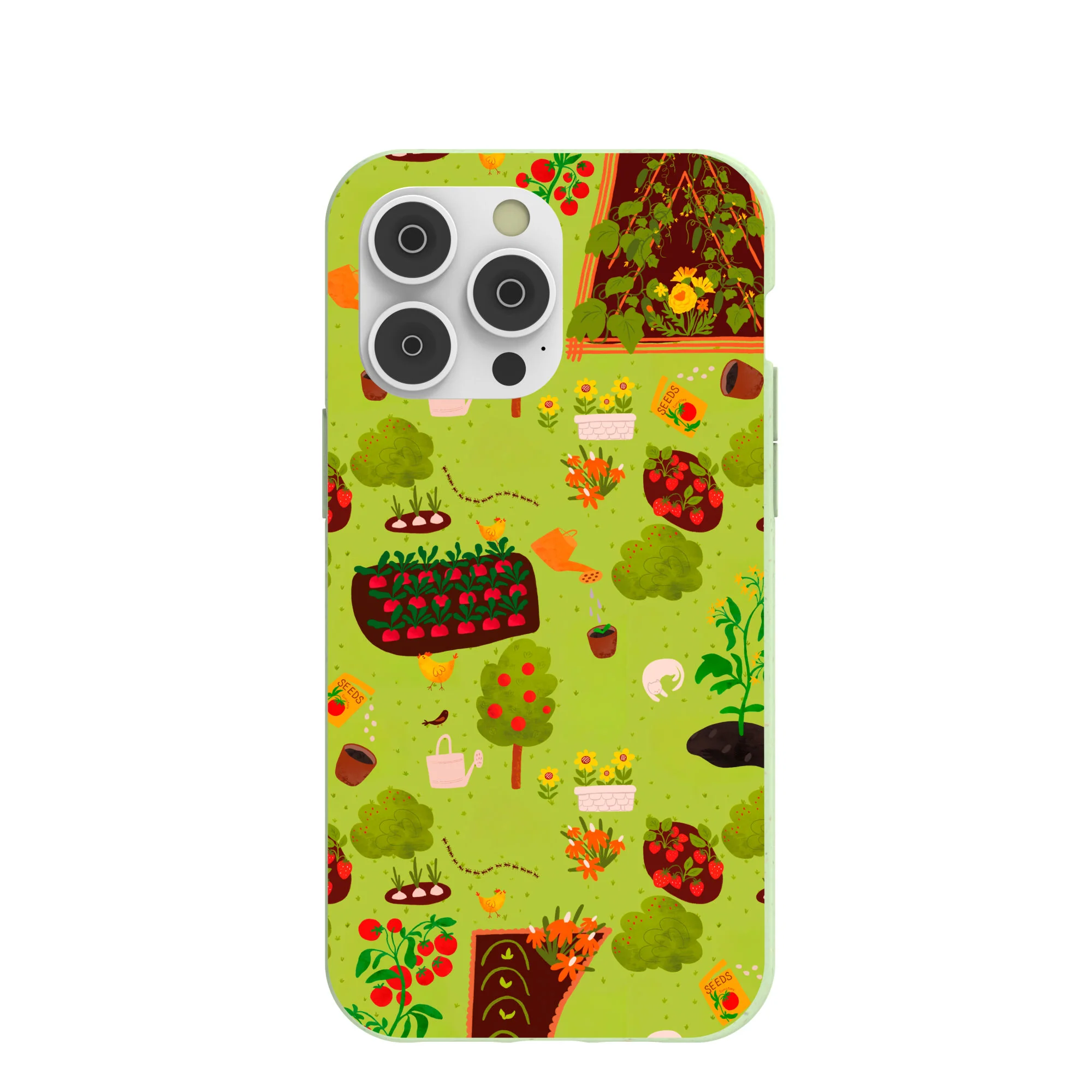 Sage Green Spring Garden iPhone 14 Pro Max Case