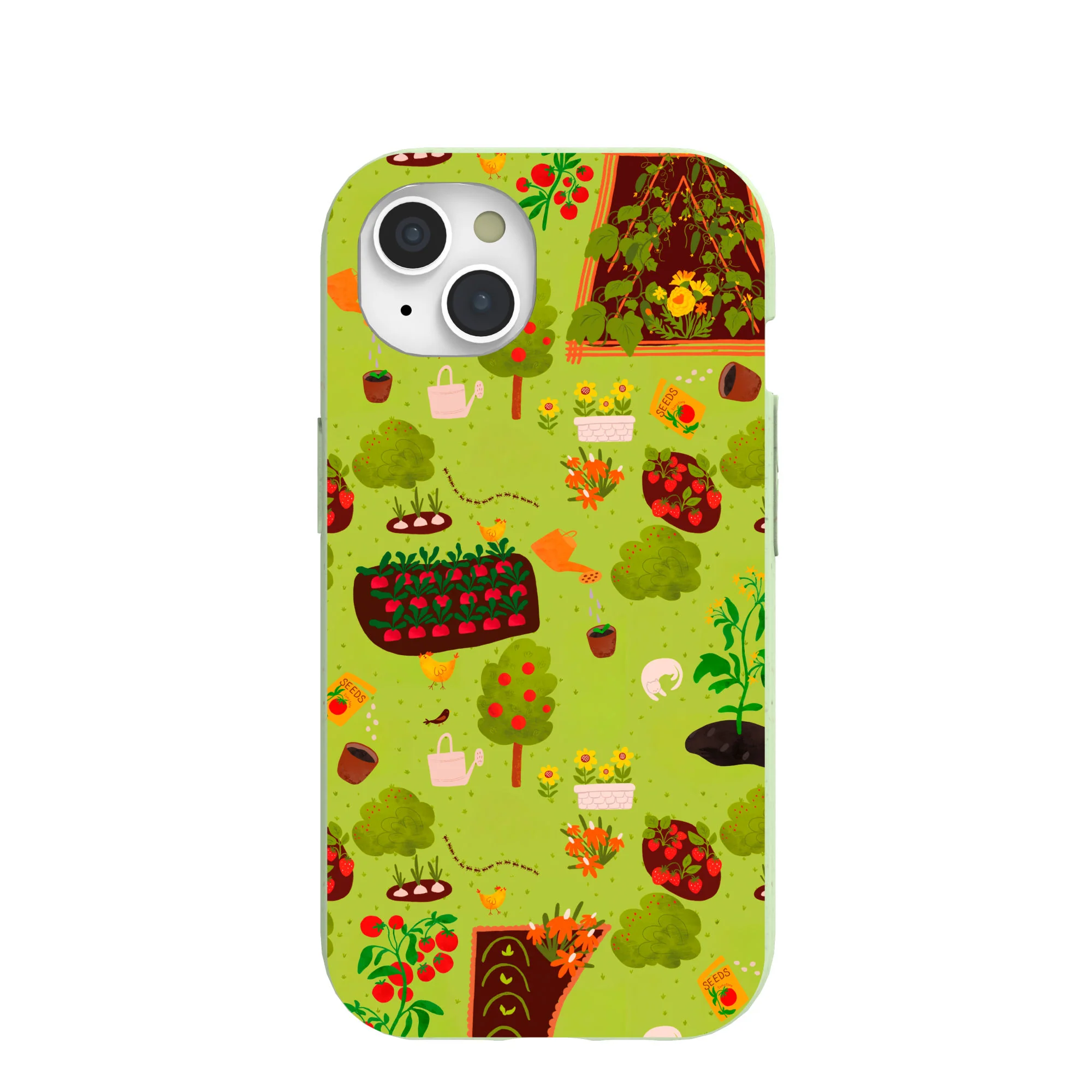 Sage Green Spring Garden iPhone 15 Case