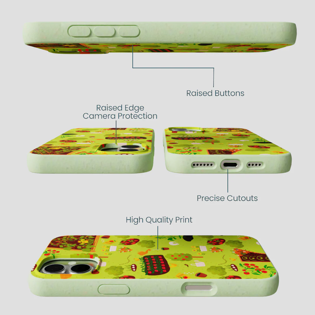 Sage Green Spring Garden iPhone 16 Plus Case - Image 3