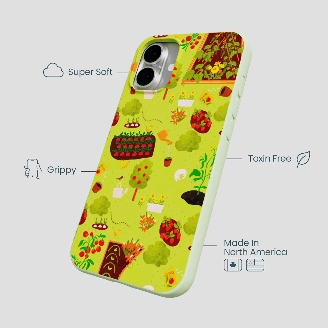 Sage Green Spring Garden iPhone 16 Plus Case - Image 4
