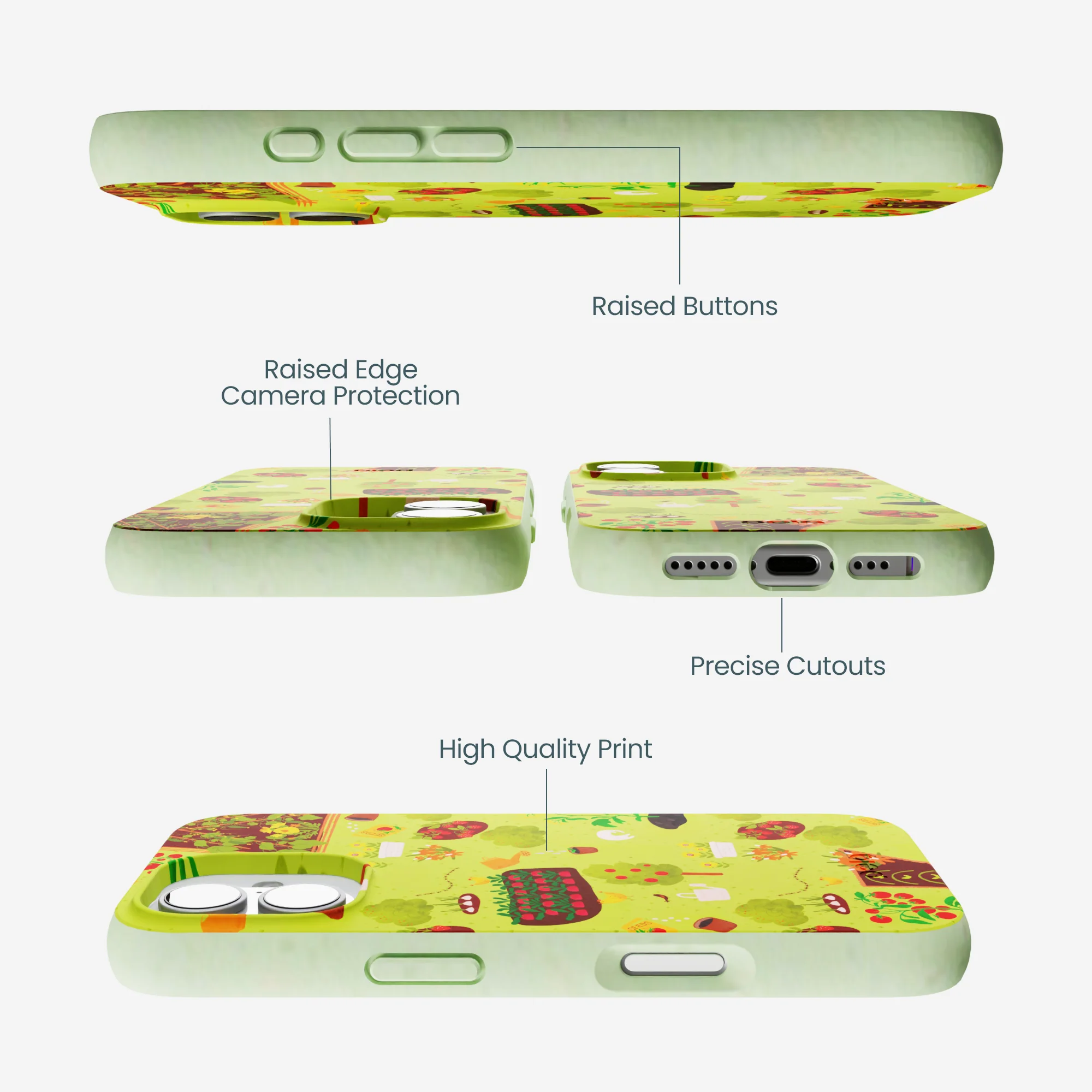 Sage Green Spring Garden iPhone 17 Case - Image 3