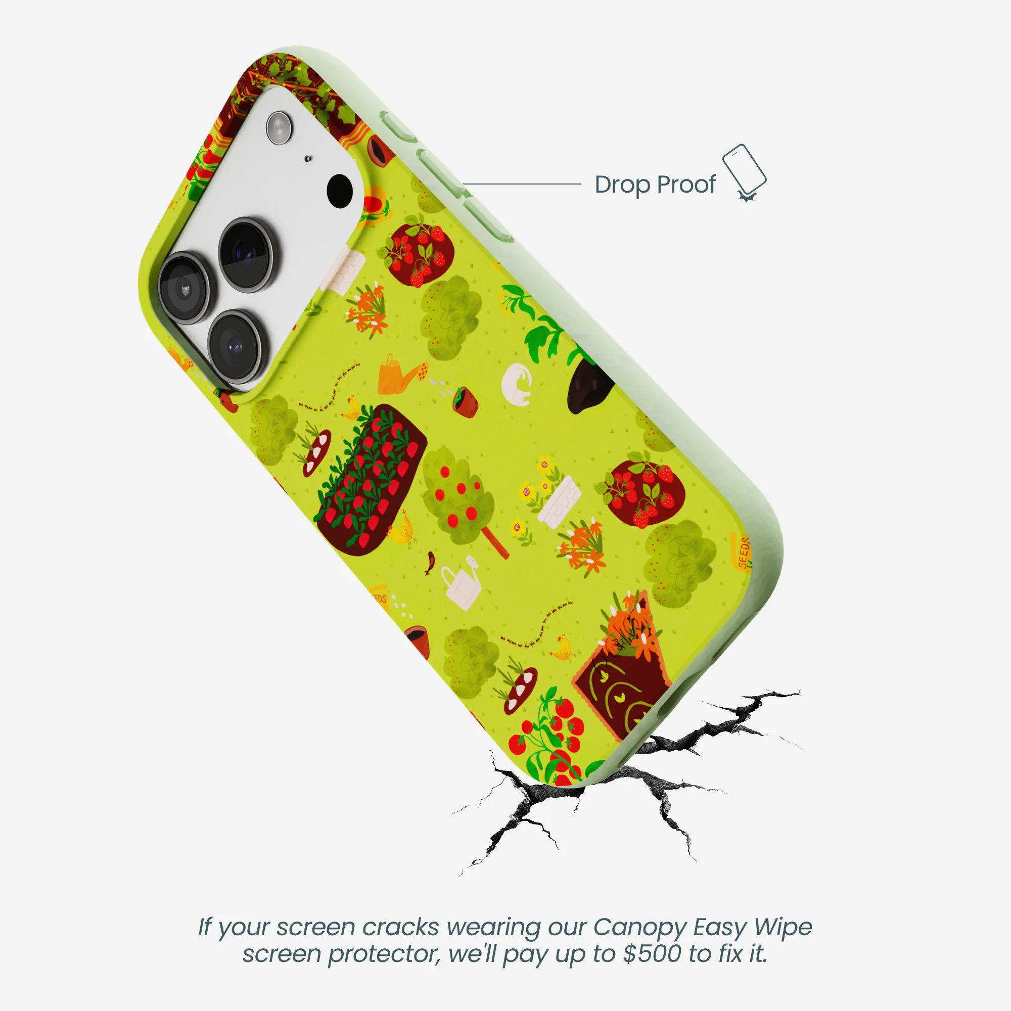 Sage Green Spring Garden iPhone 17 Pro Case - Image 5