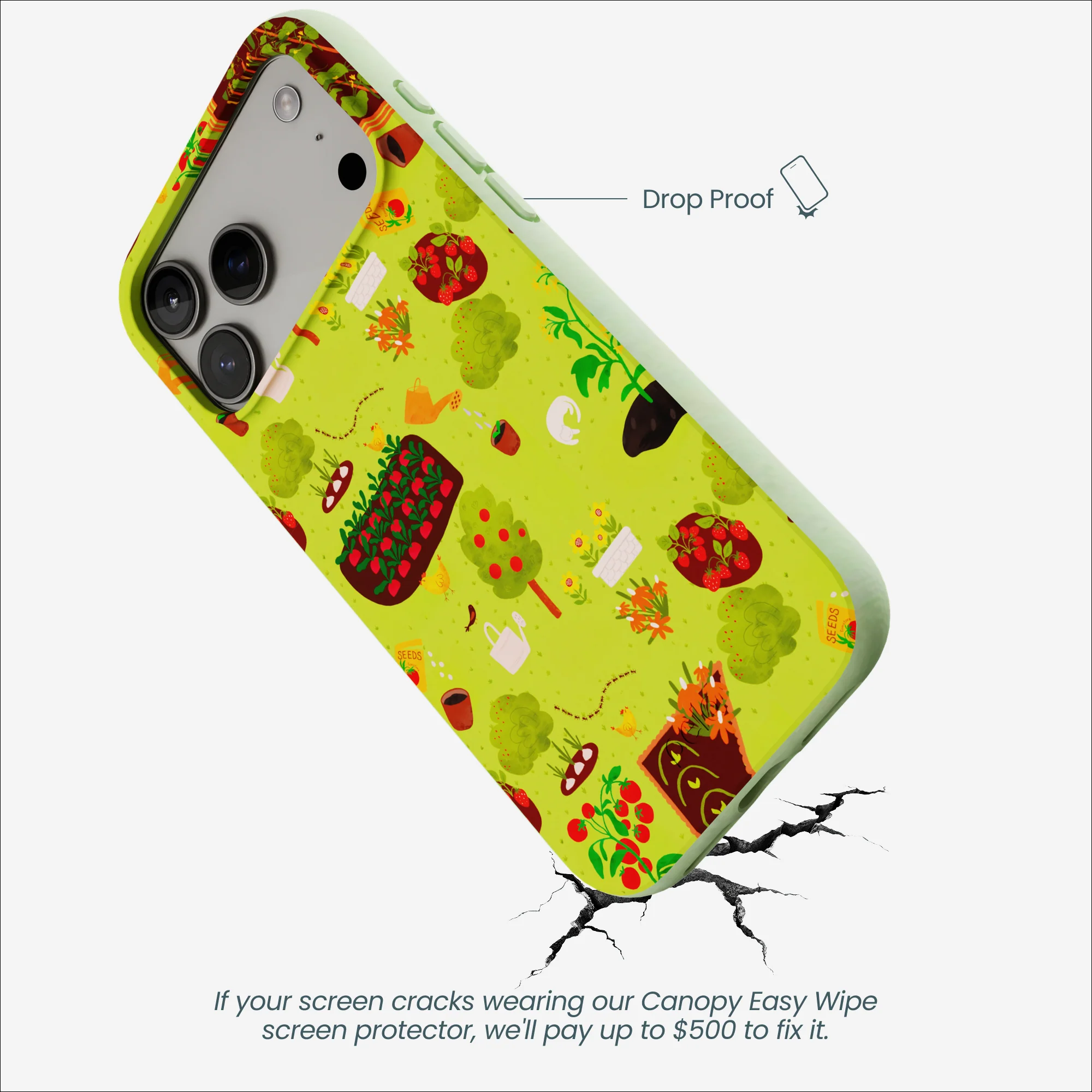 Sage Green Spring Garden iPhone 17 Pro Max Case - Image 5