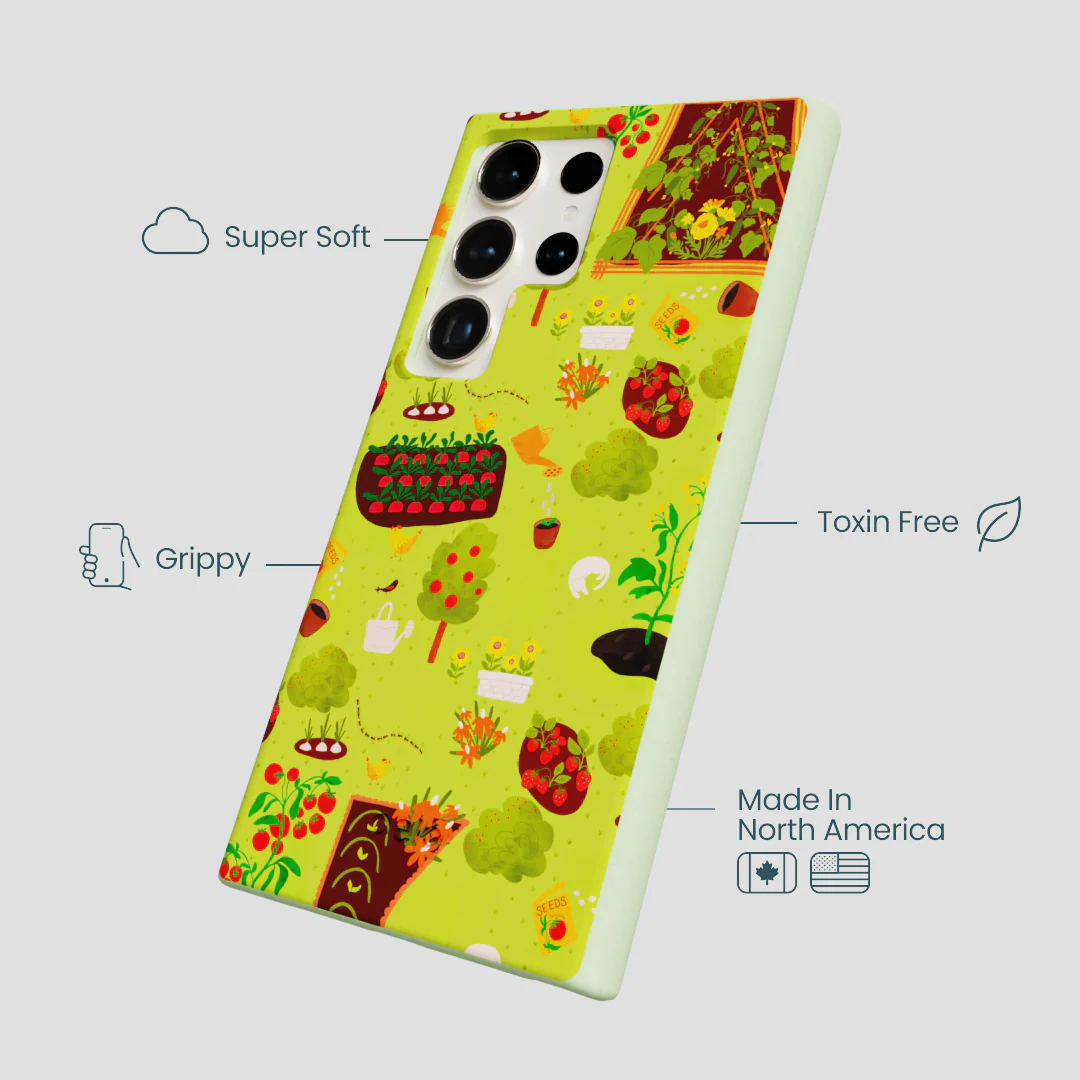 Sage Green Spring Garden Samsung Galaxy S24 Ultra Case - Image 3