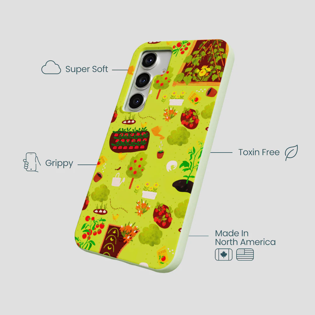 Sage Green Spring Garden Samsung Galaxy S25 Case - Image 3