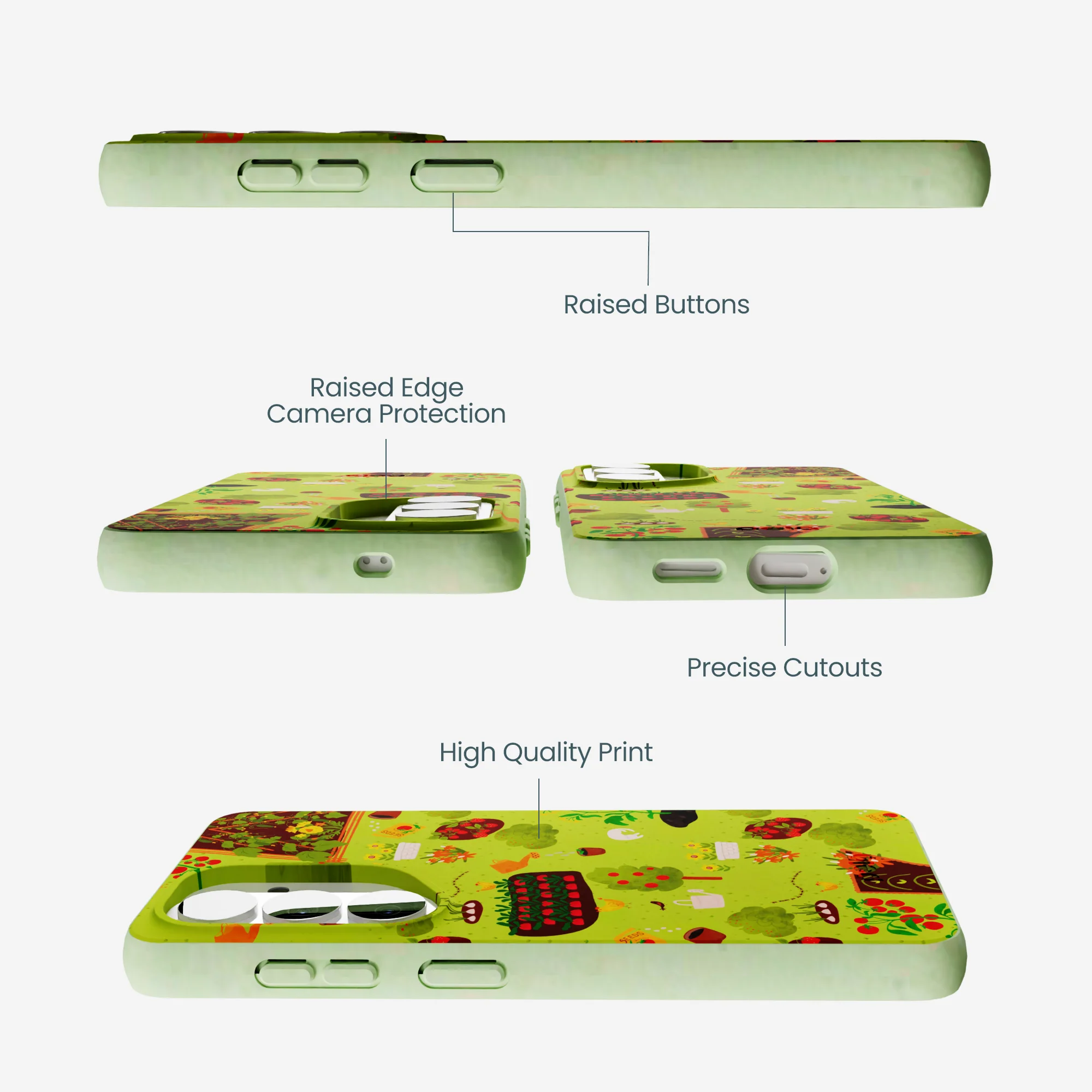 Sage Green Spring Garden Samsung Galaxy S26 Case - Image 2