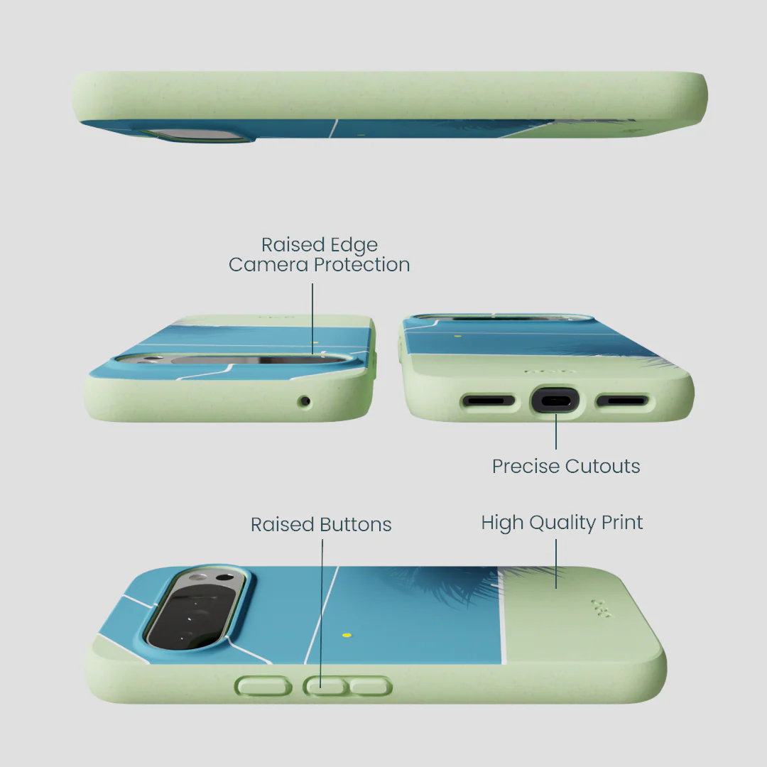 Sage Green Tennis Court Google Pixel 10 Pro XL Case - Image 2