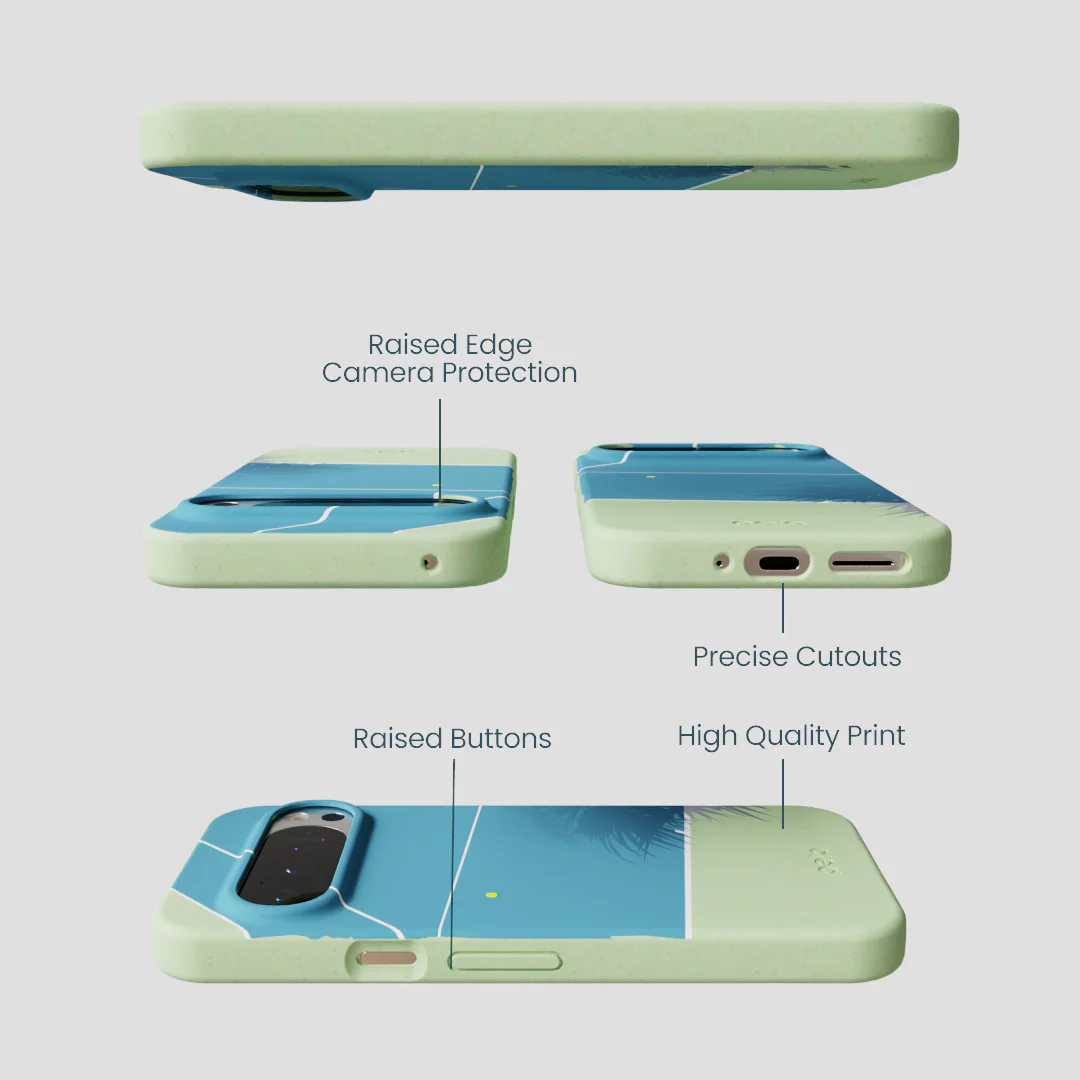 Sage Green Tennis Court Google Pixel 9/9 Pro Case - Image 2