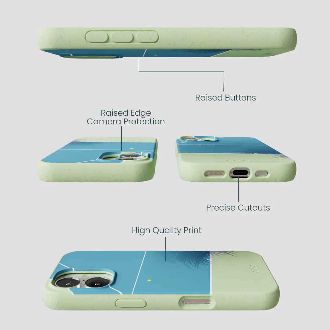 Sage Green Tennis Court iPhone 16 Case - Image 3