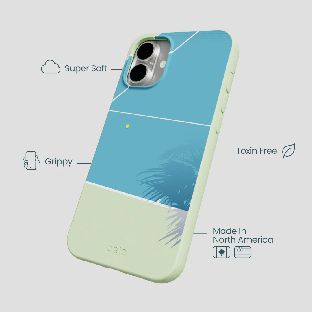 Sage Green Tennis Court iPhone 16 Plus Case - Image 4