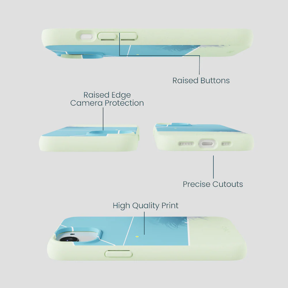 Sage Green Tennis Court iPhone 16e/17e Case - Image 3
