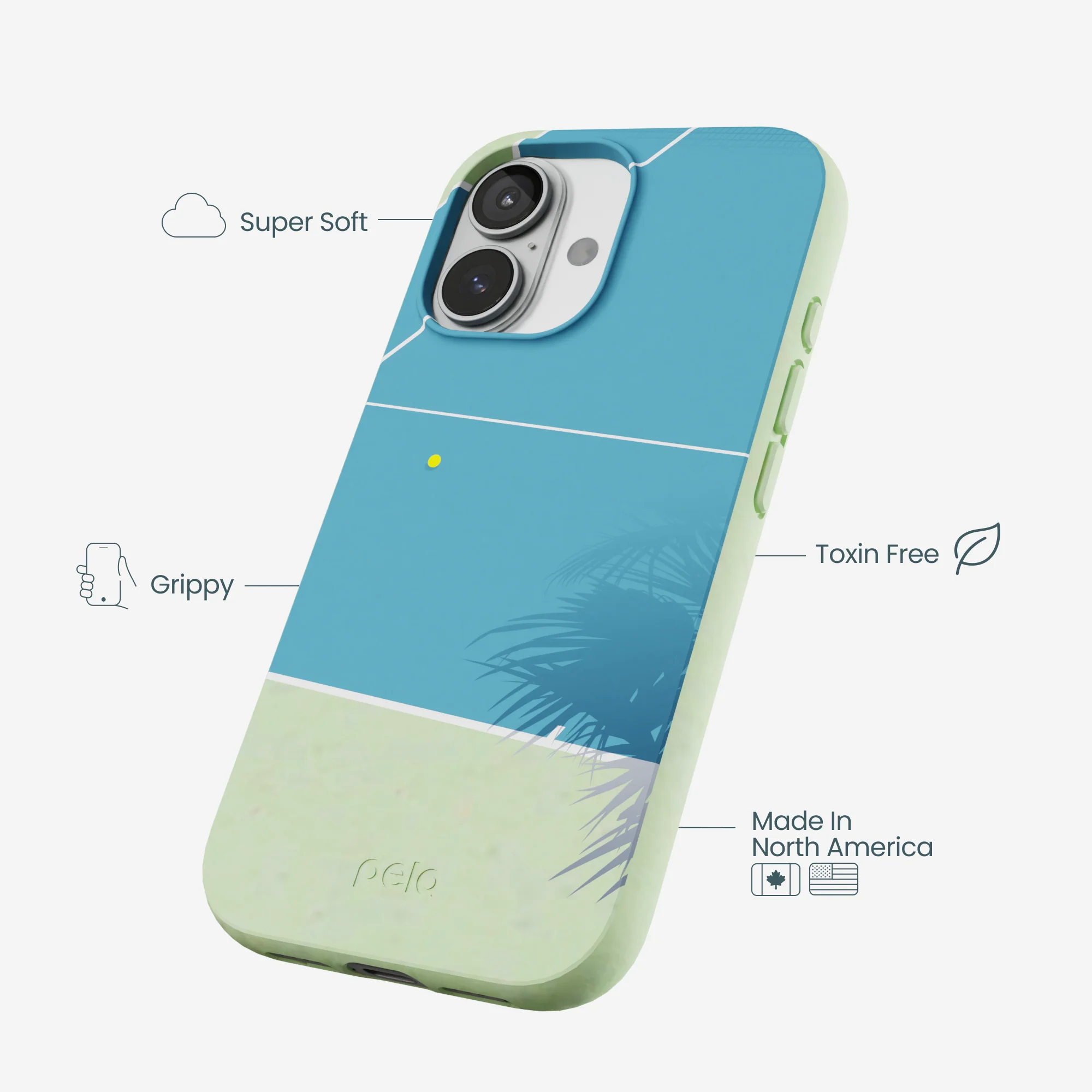 Sage Green Tennis Court iPhone 17 Case - Image 4