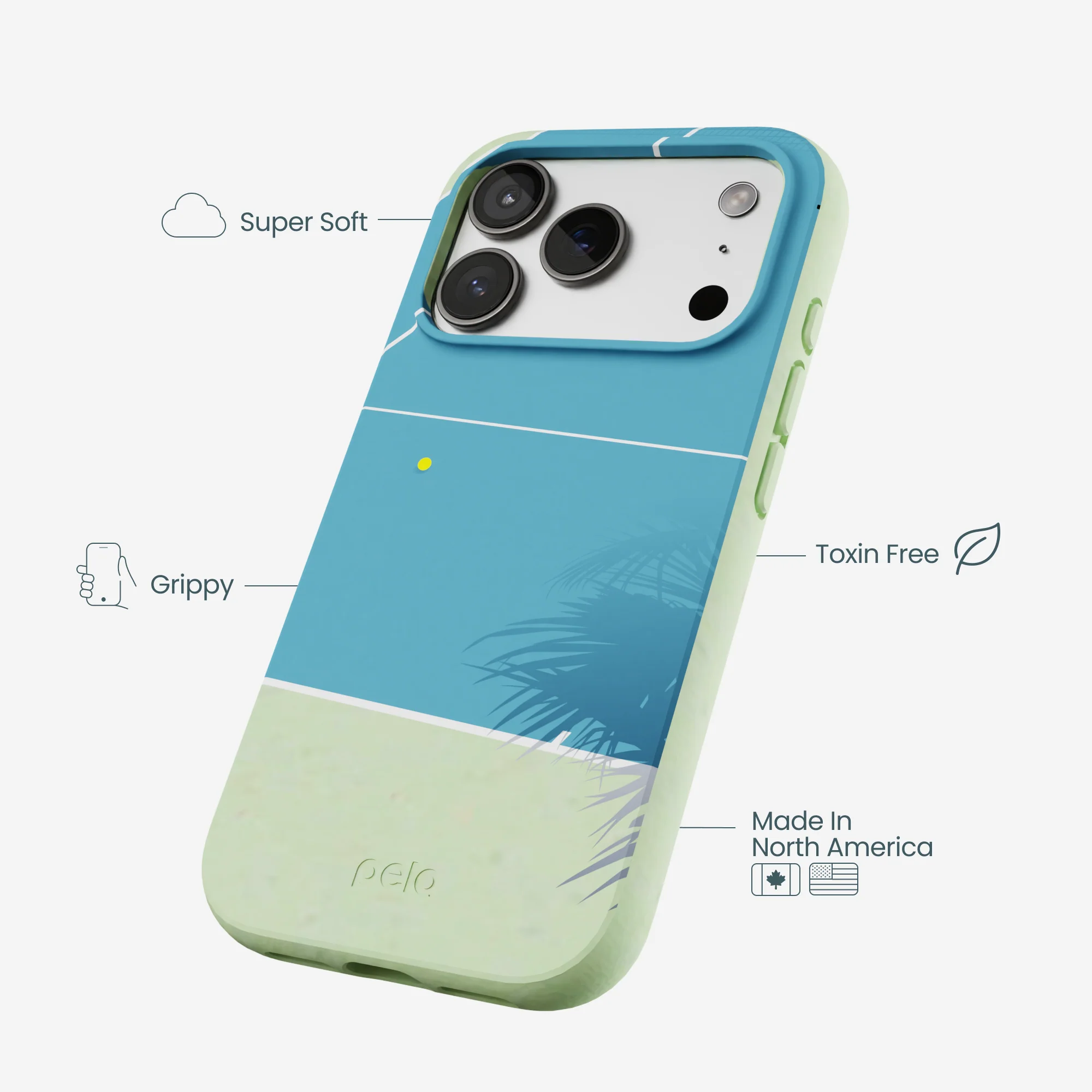 Sage Green Tennis Court iPhone 17 Pro Case - Image 4