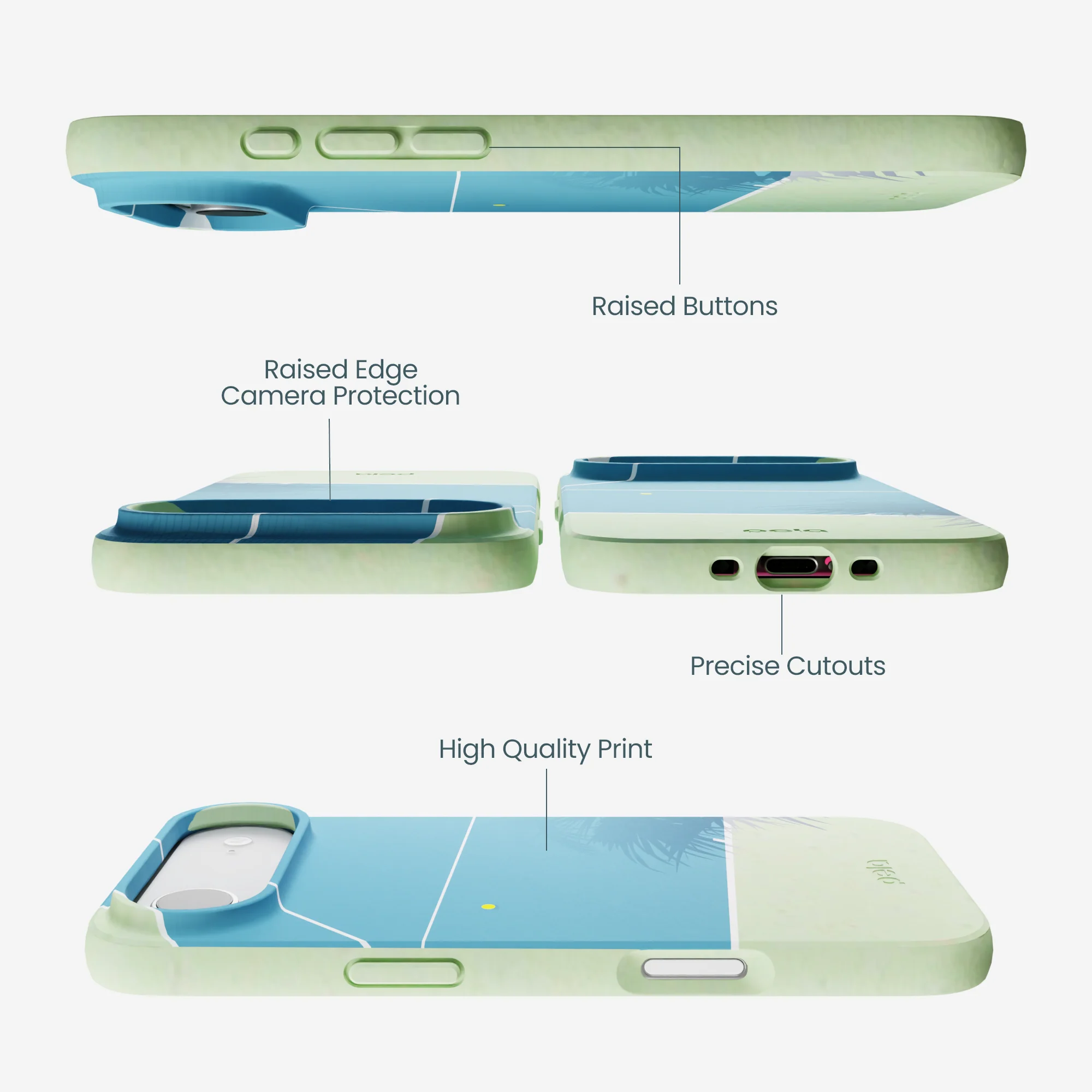 Sage Green Tennis Court iPhone Air Case - Image 3