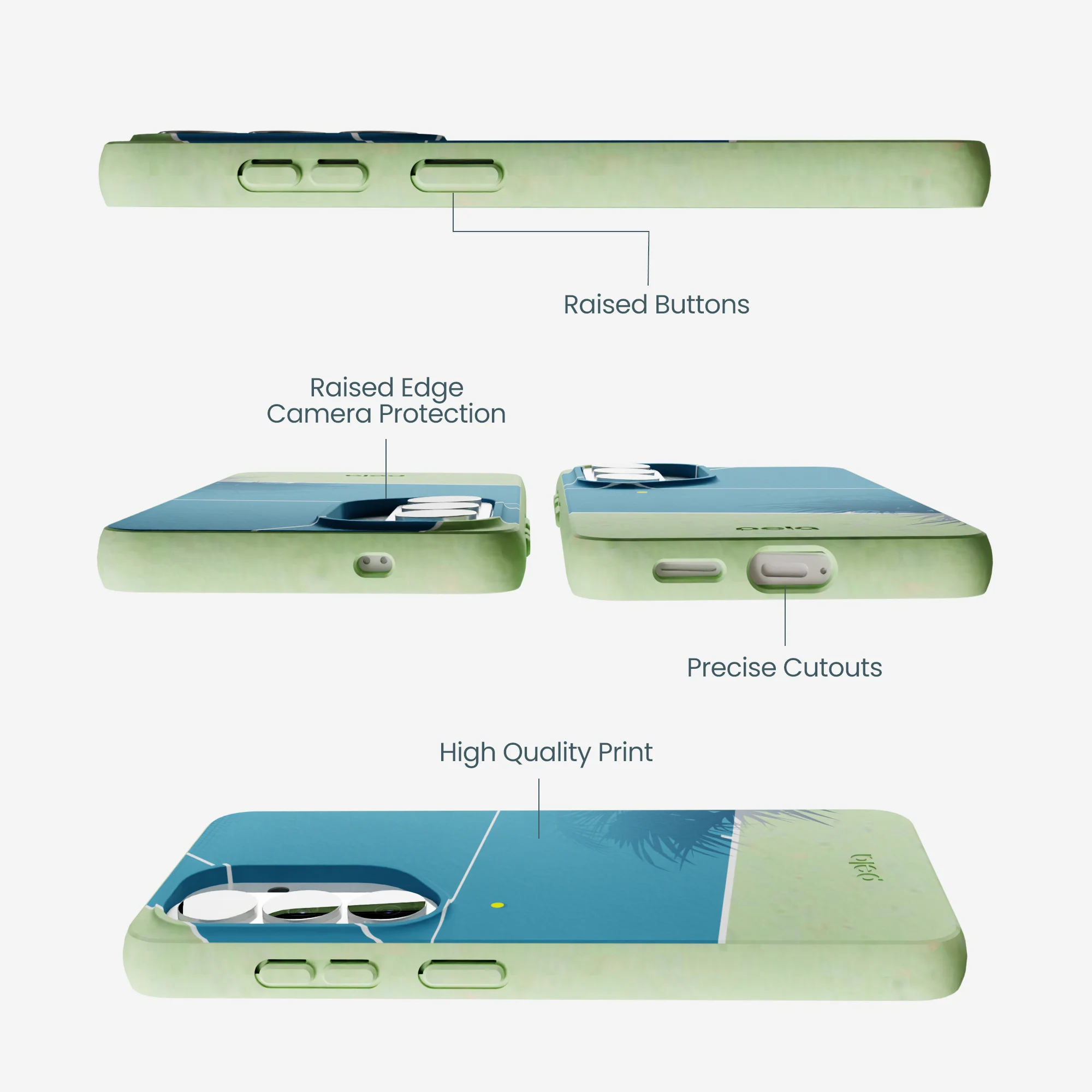 Sage Green Tennis Court Samsung Galaxy S26 Case - Image 2