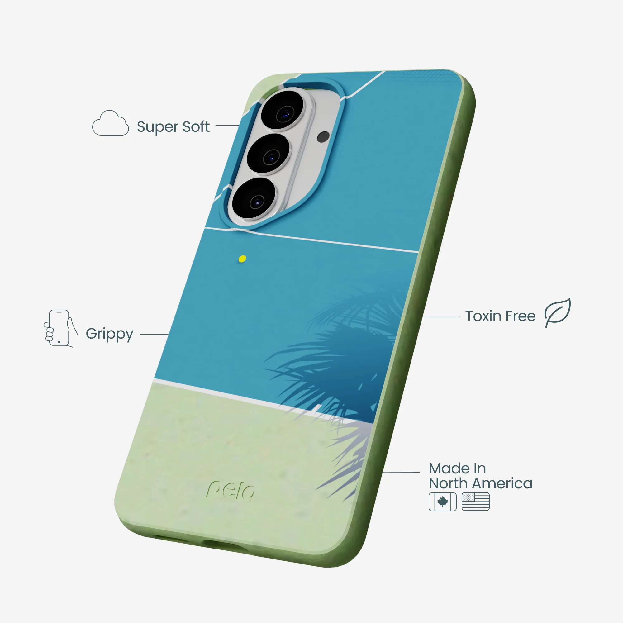Sage Green Tennis Court Samsung Galaxy S26 Case - Image 3