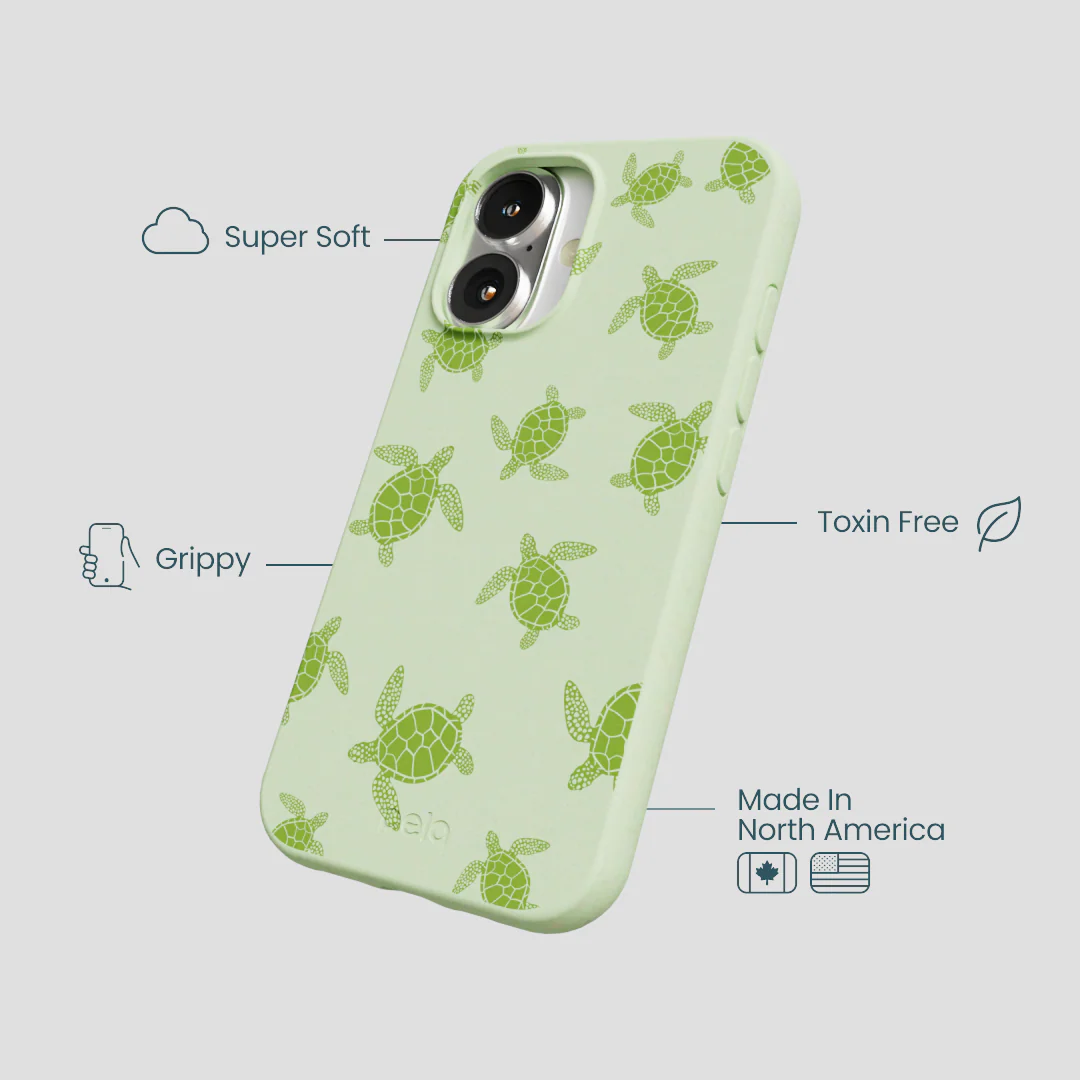 Sage Green Tiny Turtles iPhone 16 Case - Image 4