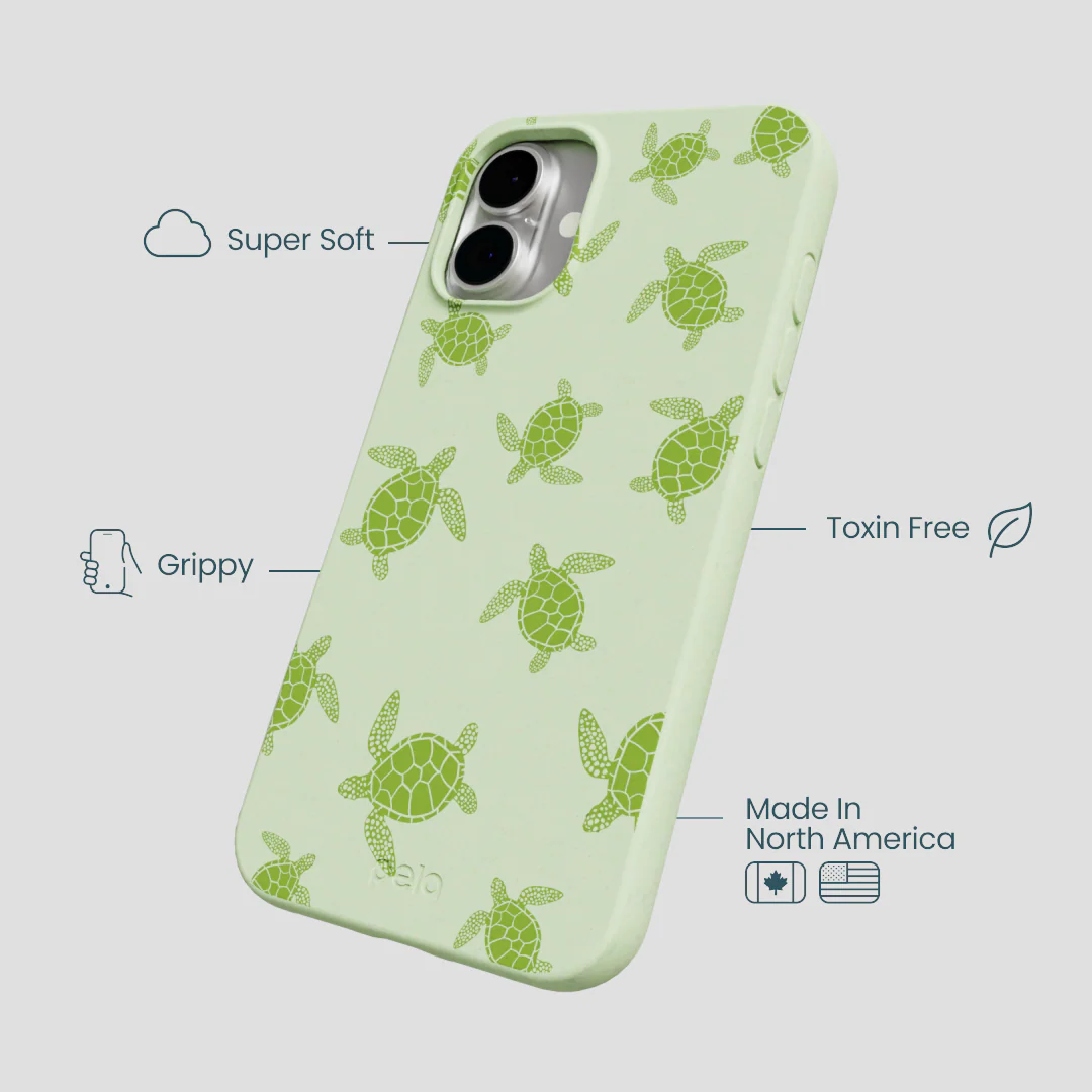 Sage Green Tiny Turtles iPhone 16 Plus Case - Image 4