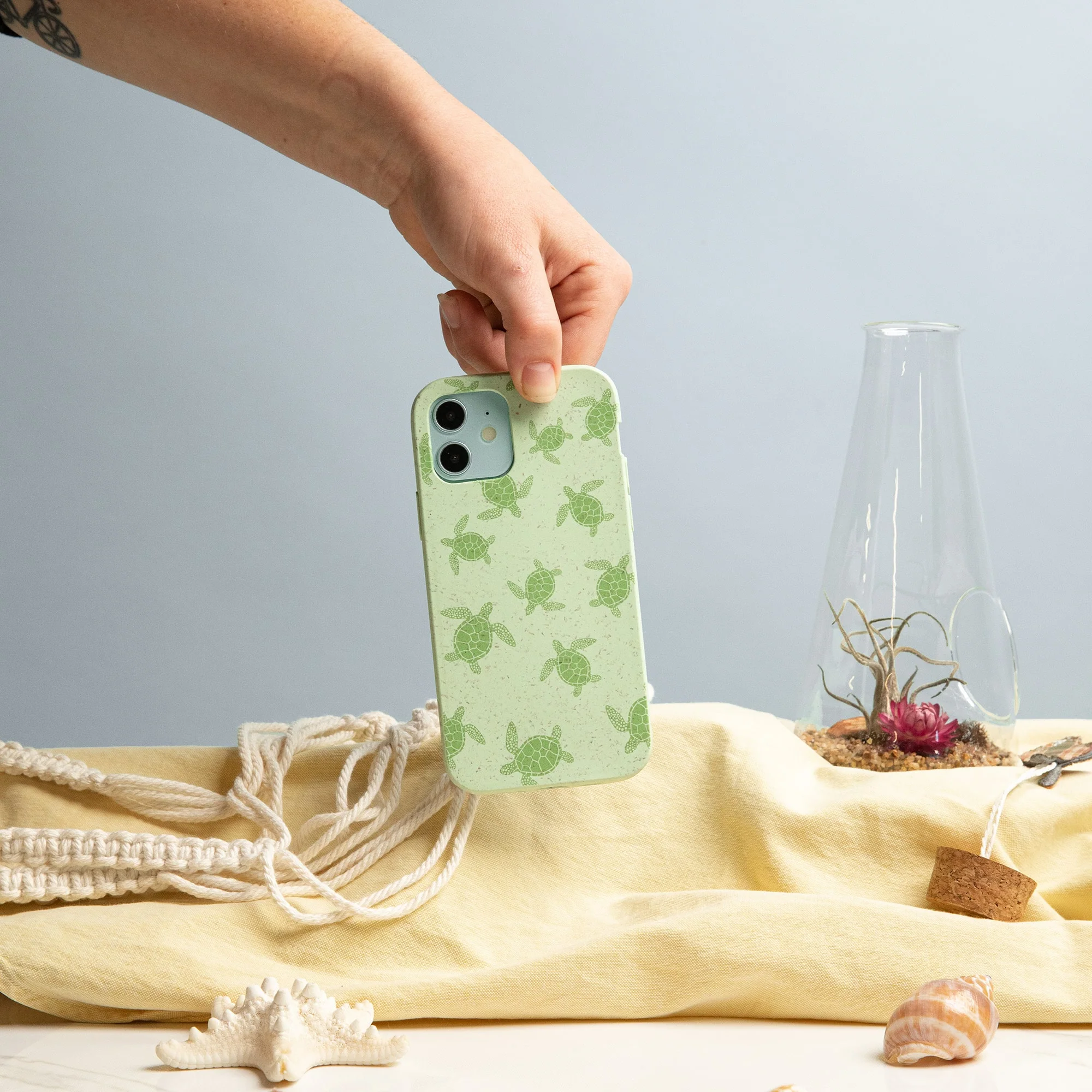 Sage Green Tiny Turtles iPhone 16 Plus Case - Image 6