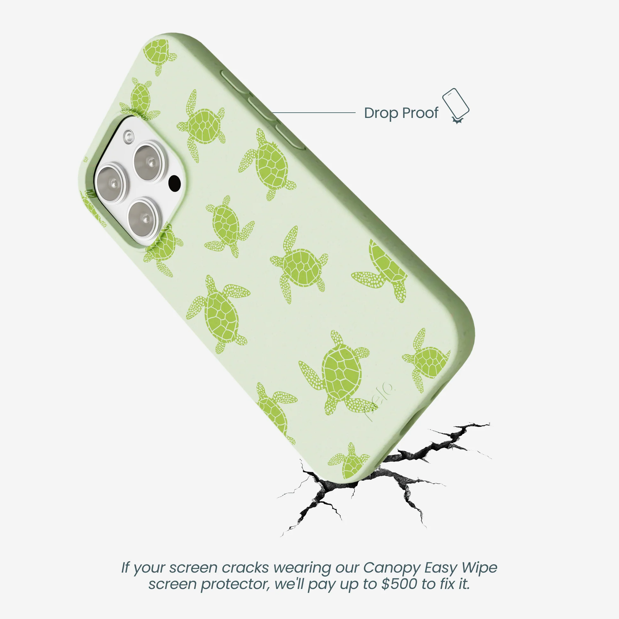 Sage Green Tiny Turtles iPhone 16 Pro Max Case - Image 5