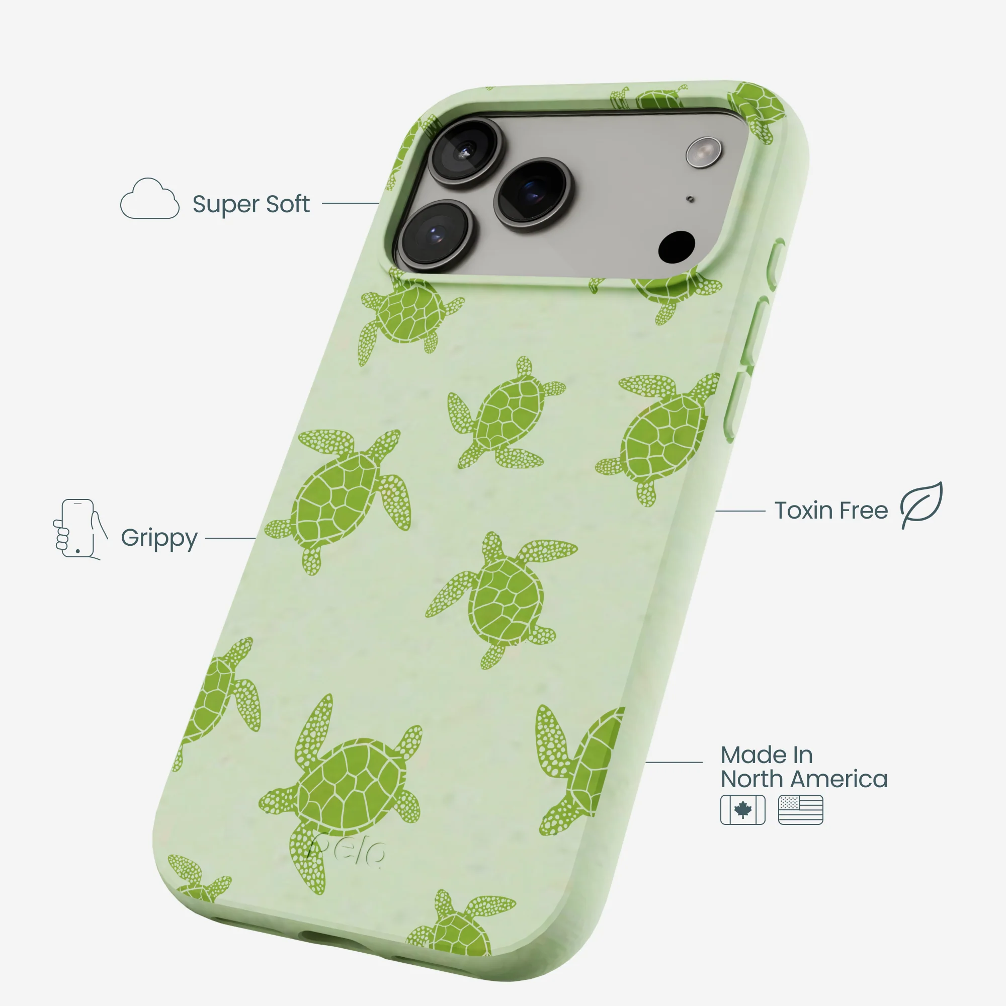 Sage Green Tiny Turtles iPhone 17 Pro Max Case - Image 4