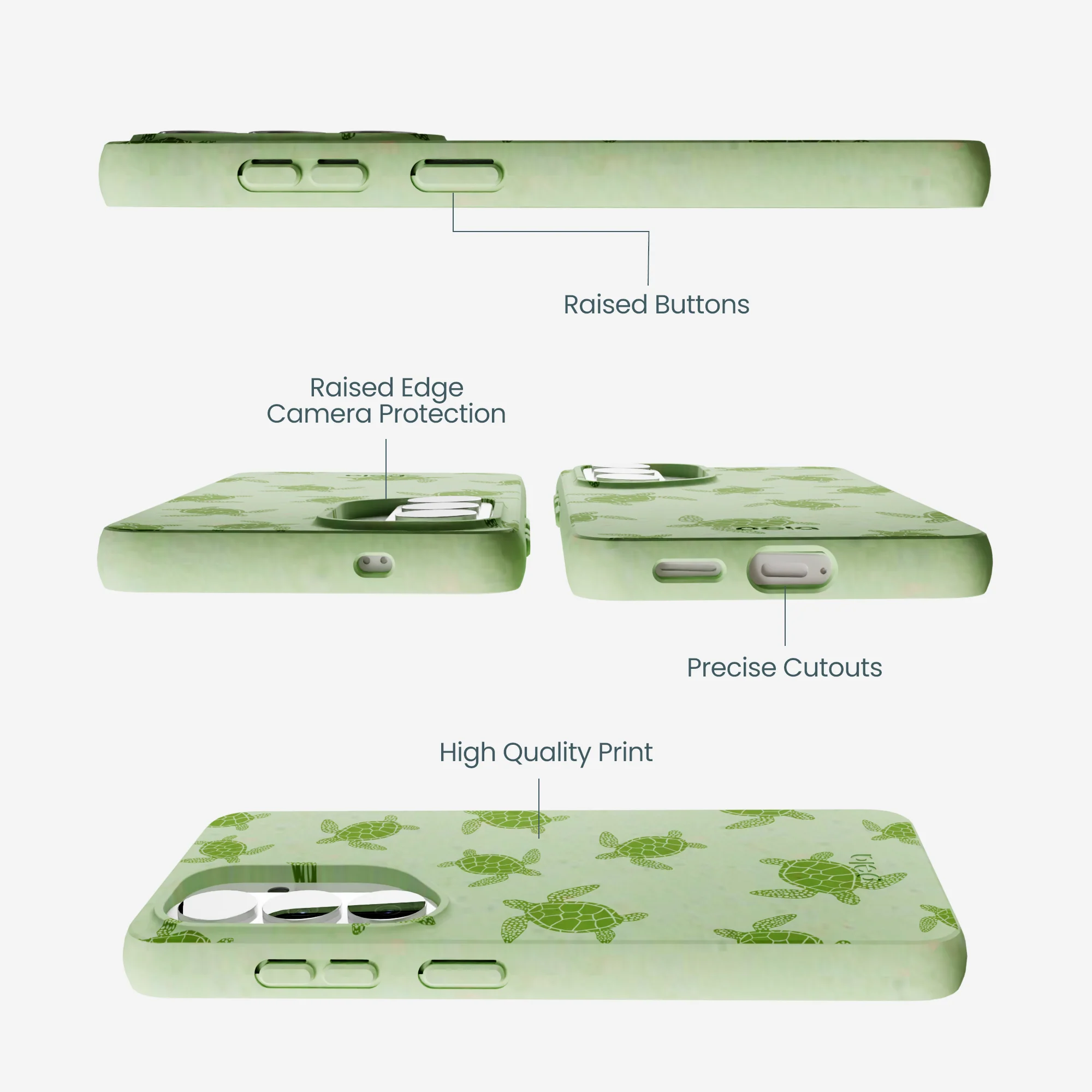 Sage Green Tiny Turtles Samsung Galaxy S26 Case - Image 3
