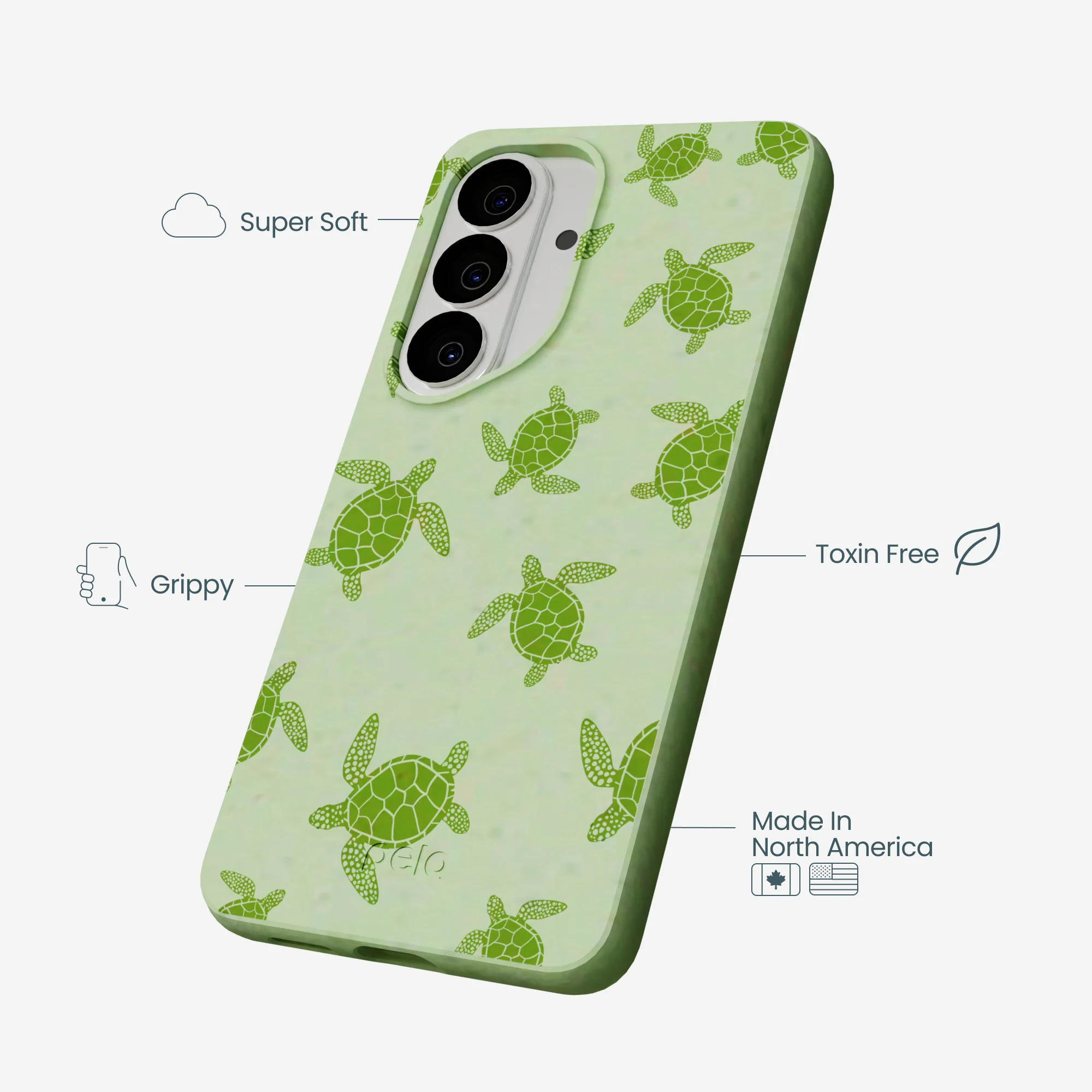 Sage Green Tiny Turtles Samsung Galaxy S26 Case - Image 4