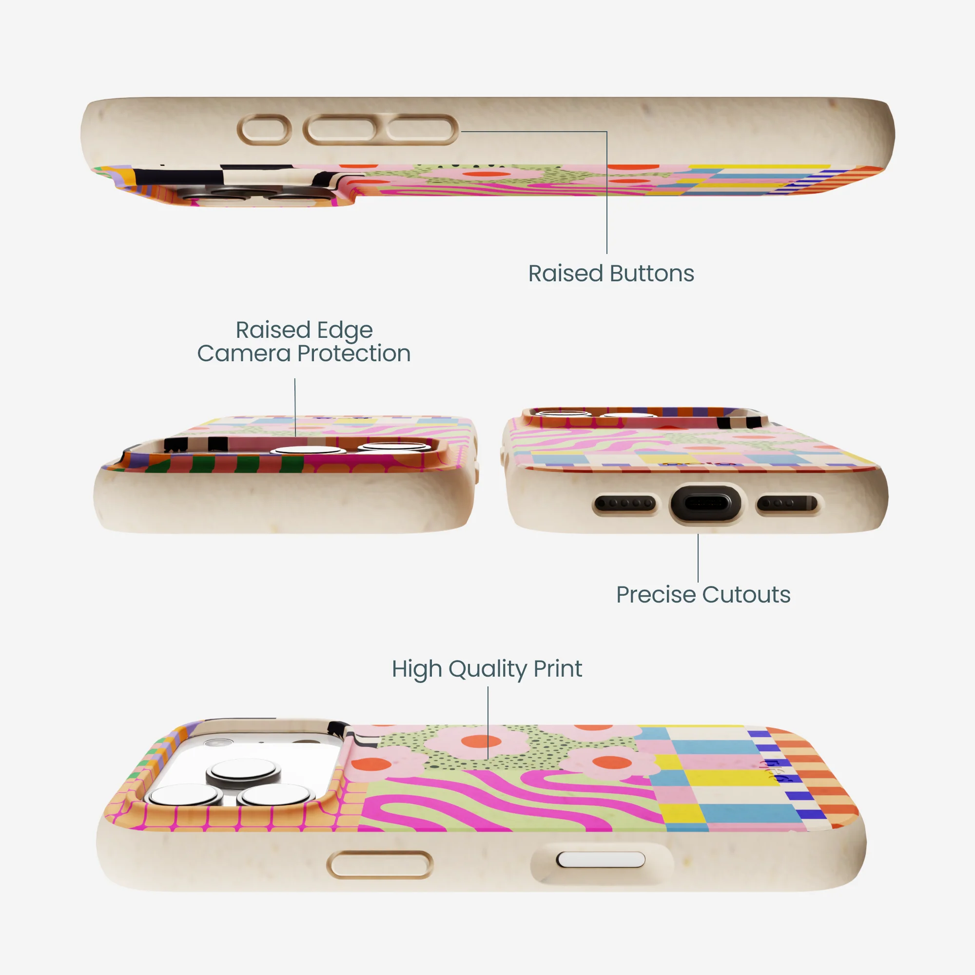 Seashell Abstract Cake iPhone 17 Pro Case - Image 3