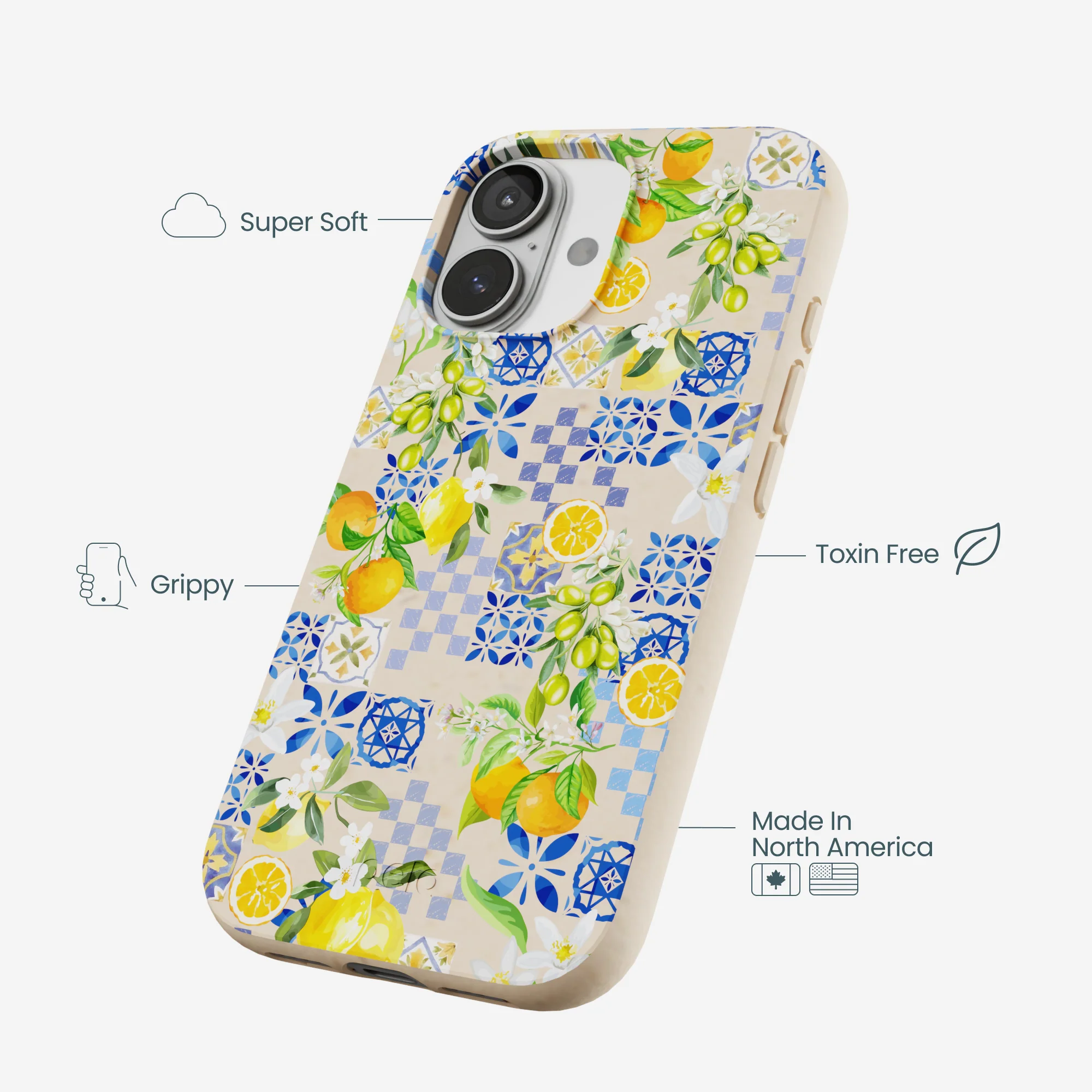Seashell Amalfi Fruits iPhone 17 Case - Image 4