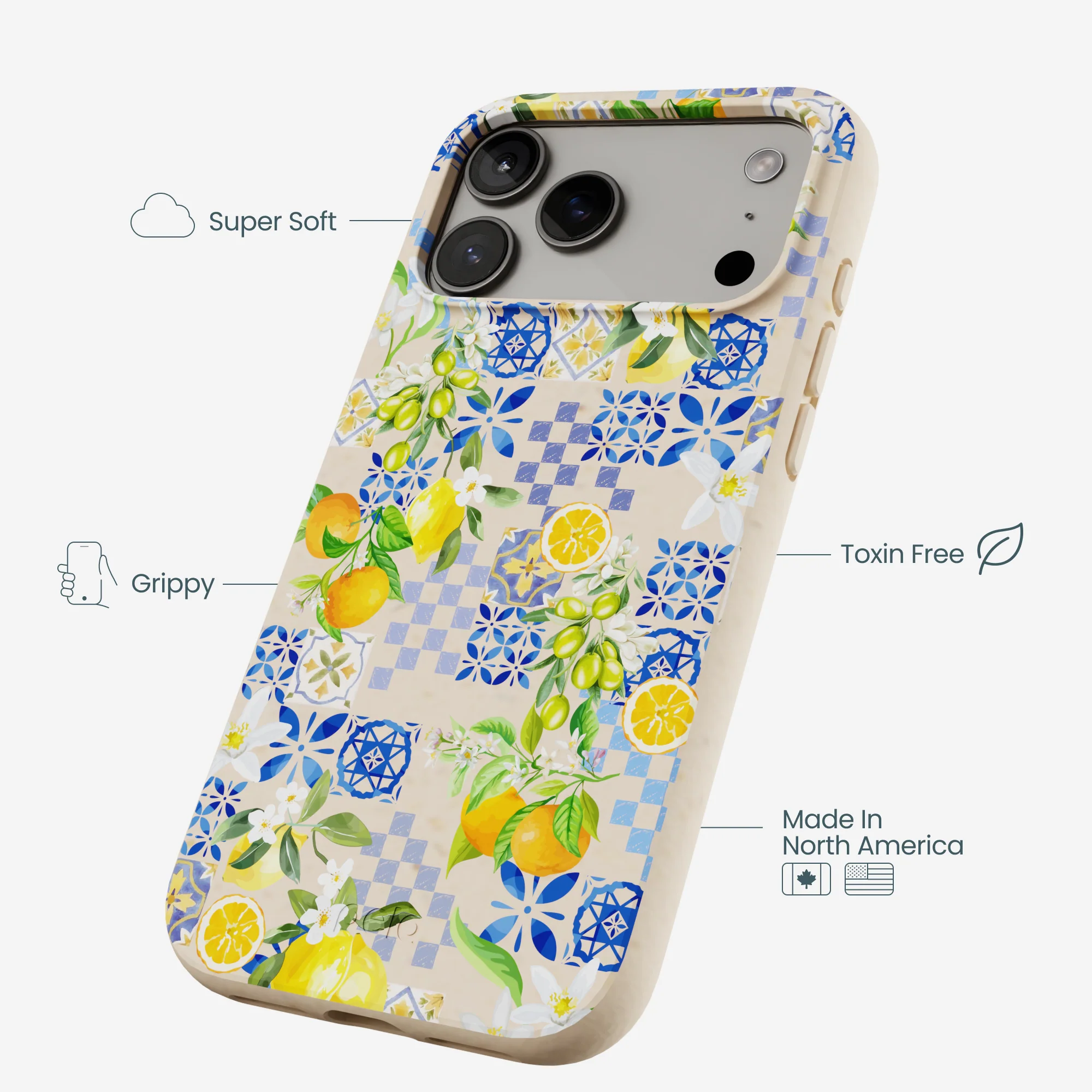 Seashell Amalfi Fruits iPhone 17 Pro Max Case - Image 4