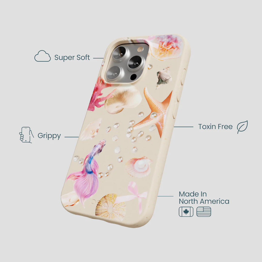 Seashell Aqua Dreams iPhone 16 Pro Case - Image 4