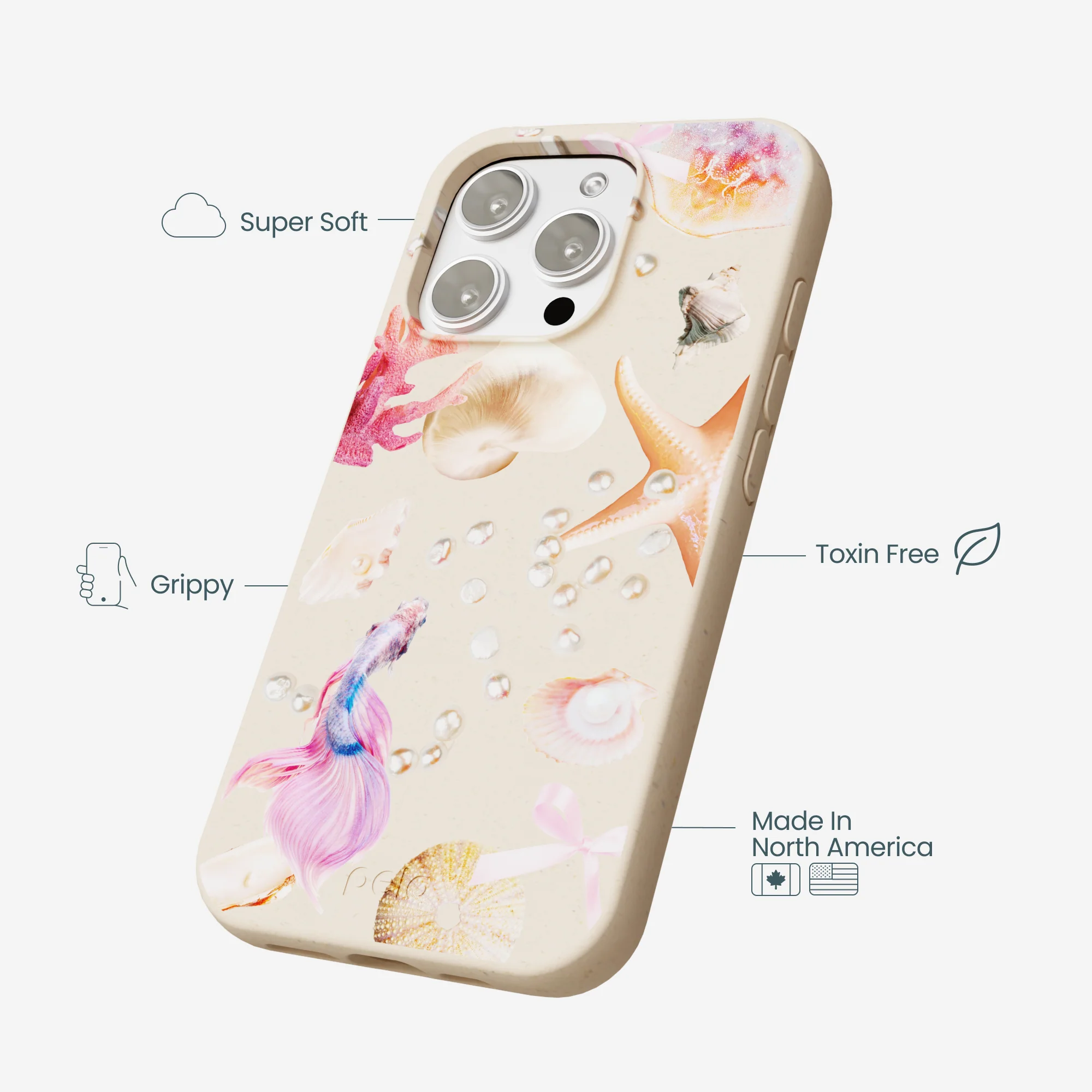 Seashell Aqua Dreams iPhone 16 Pro Max Case - Image 4